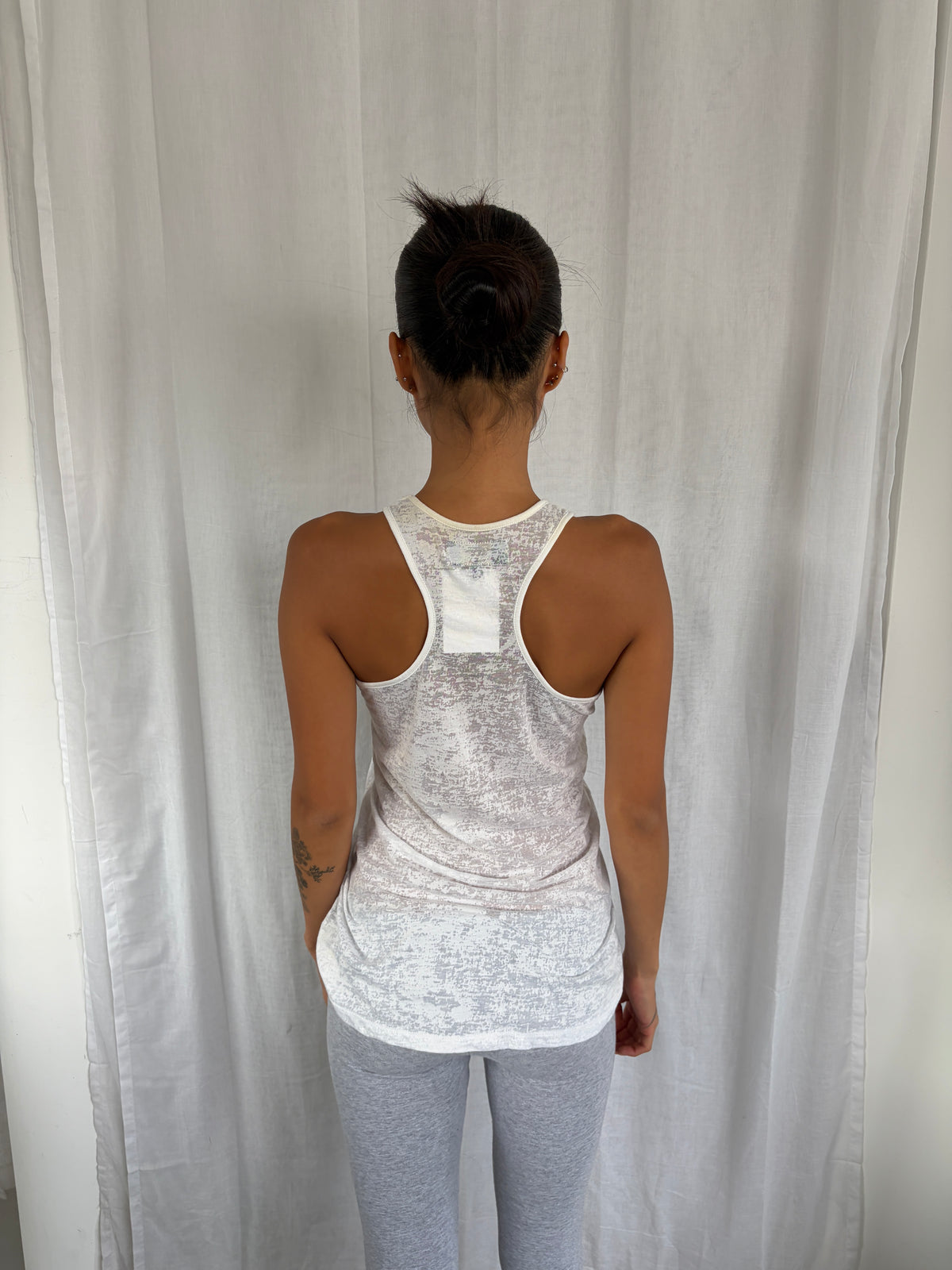 Vintage White Military Top