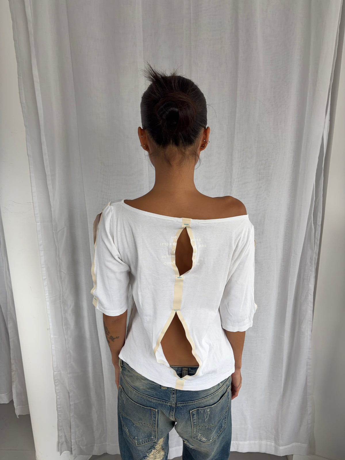 Vintage White Cop Copine Top