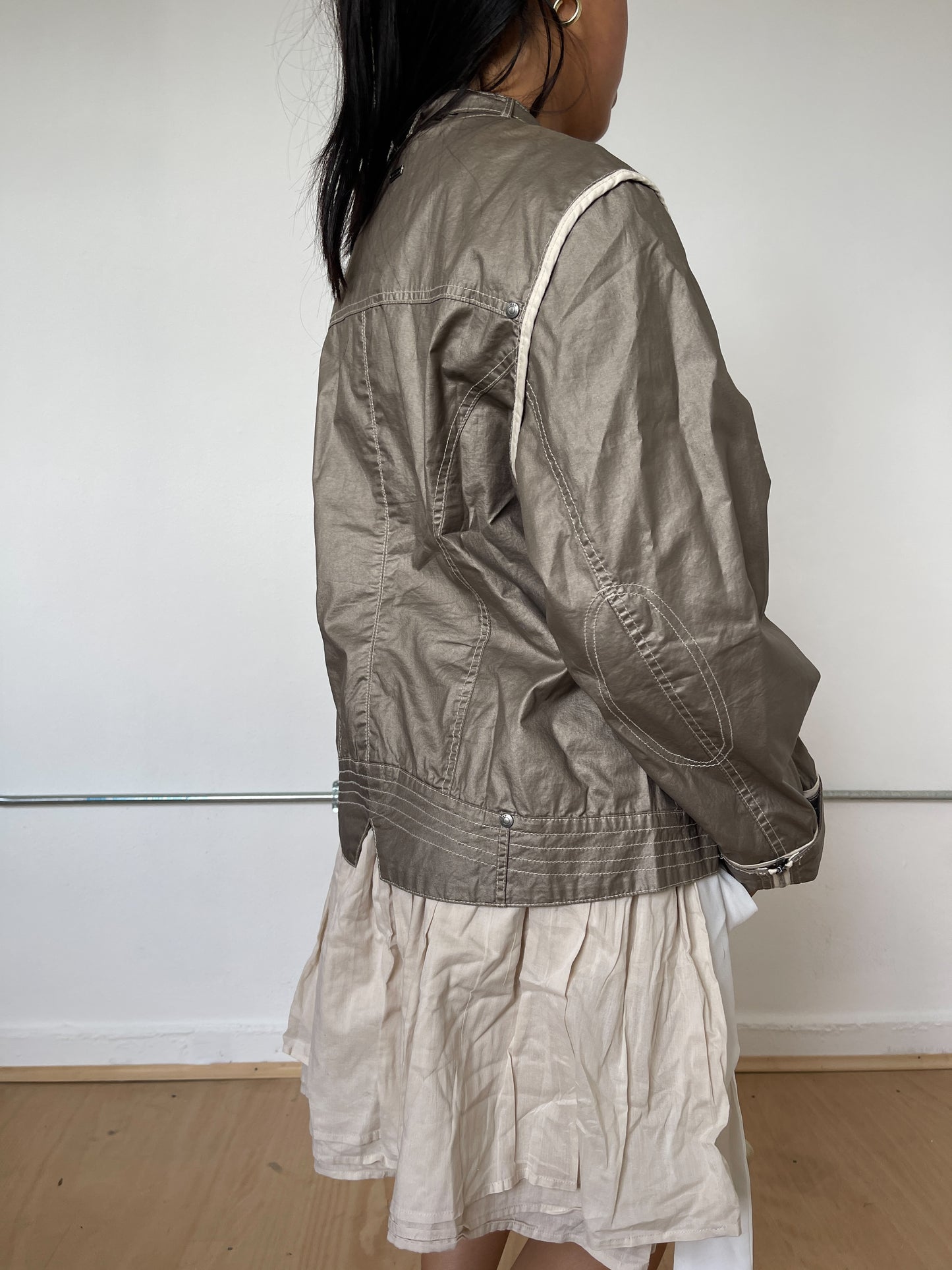 Vintage Grey Zip Up Jacket