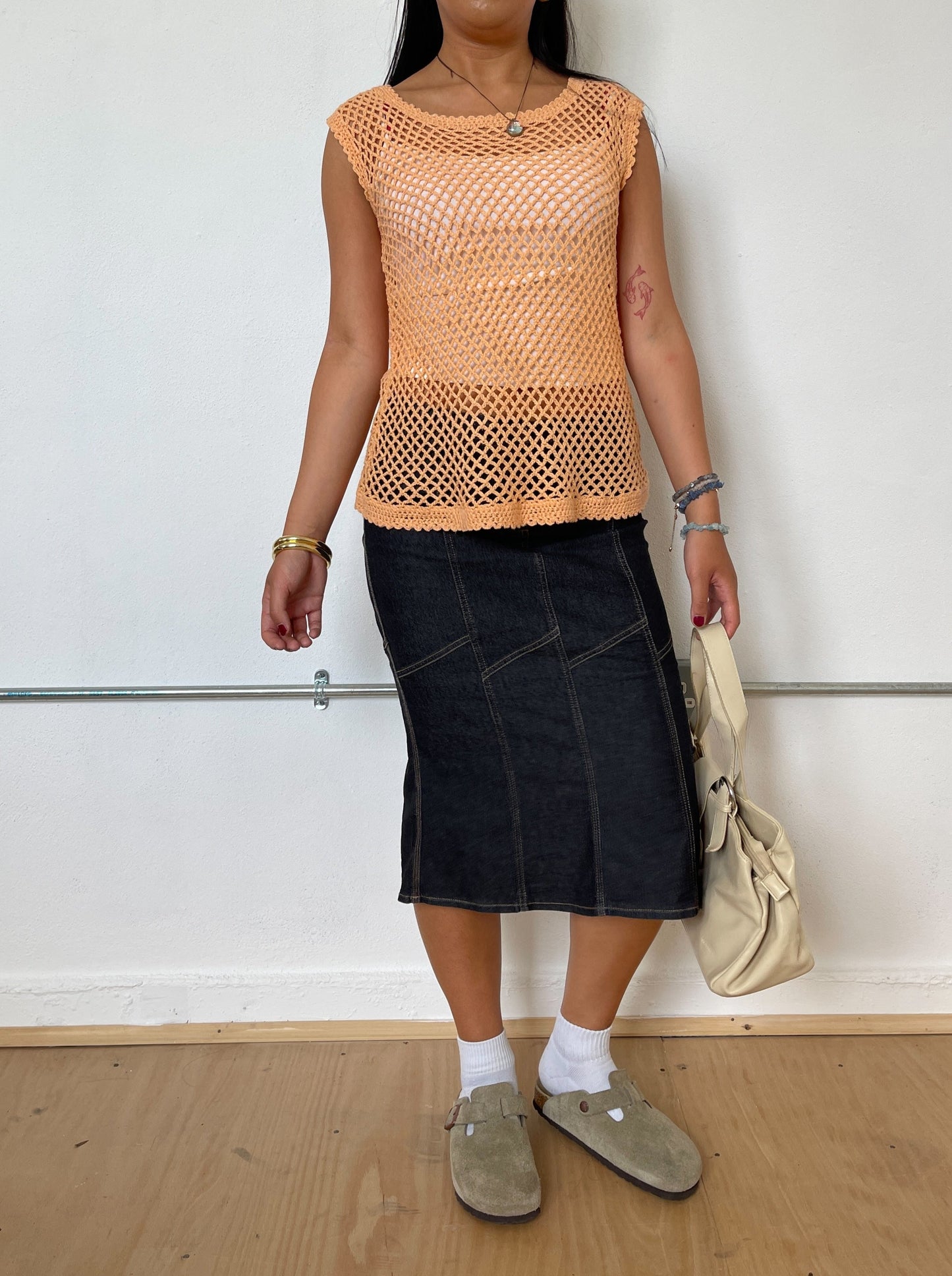 Vintage Orange Knit Vest