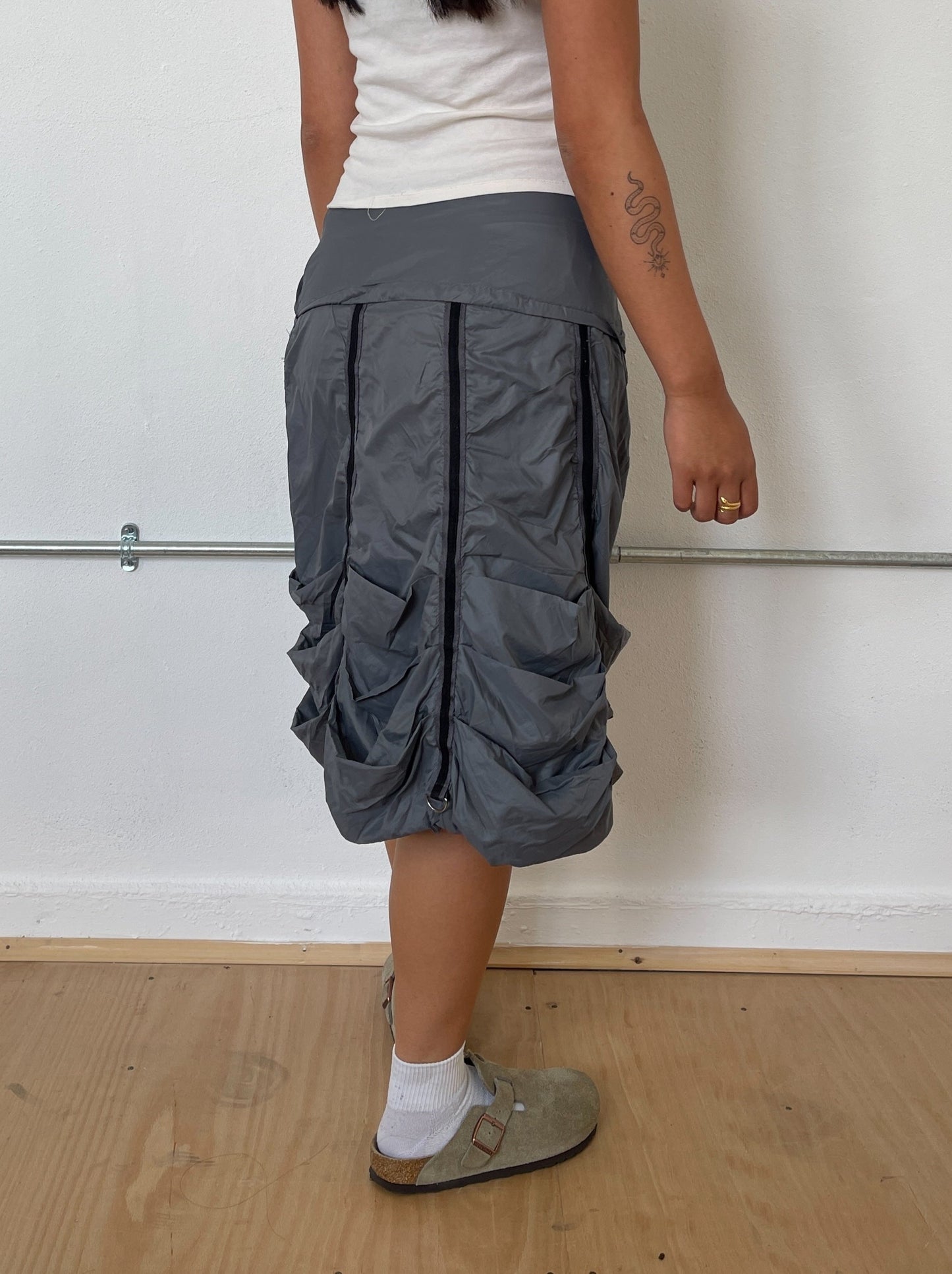 Vintage Grey Midi Skirt