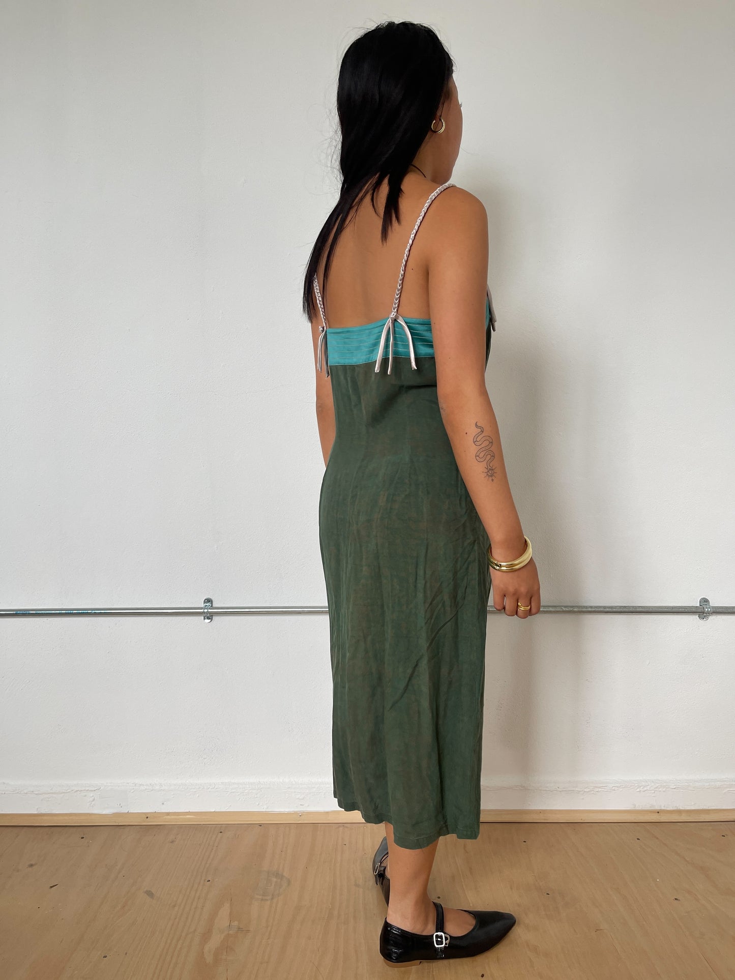 Vintage Embroided Midi Dress