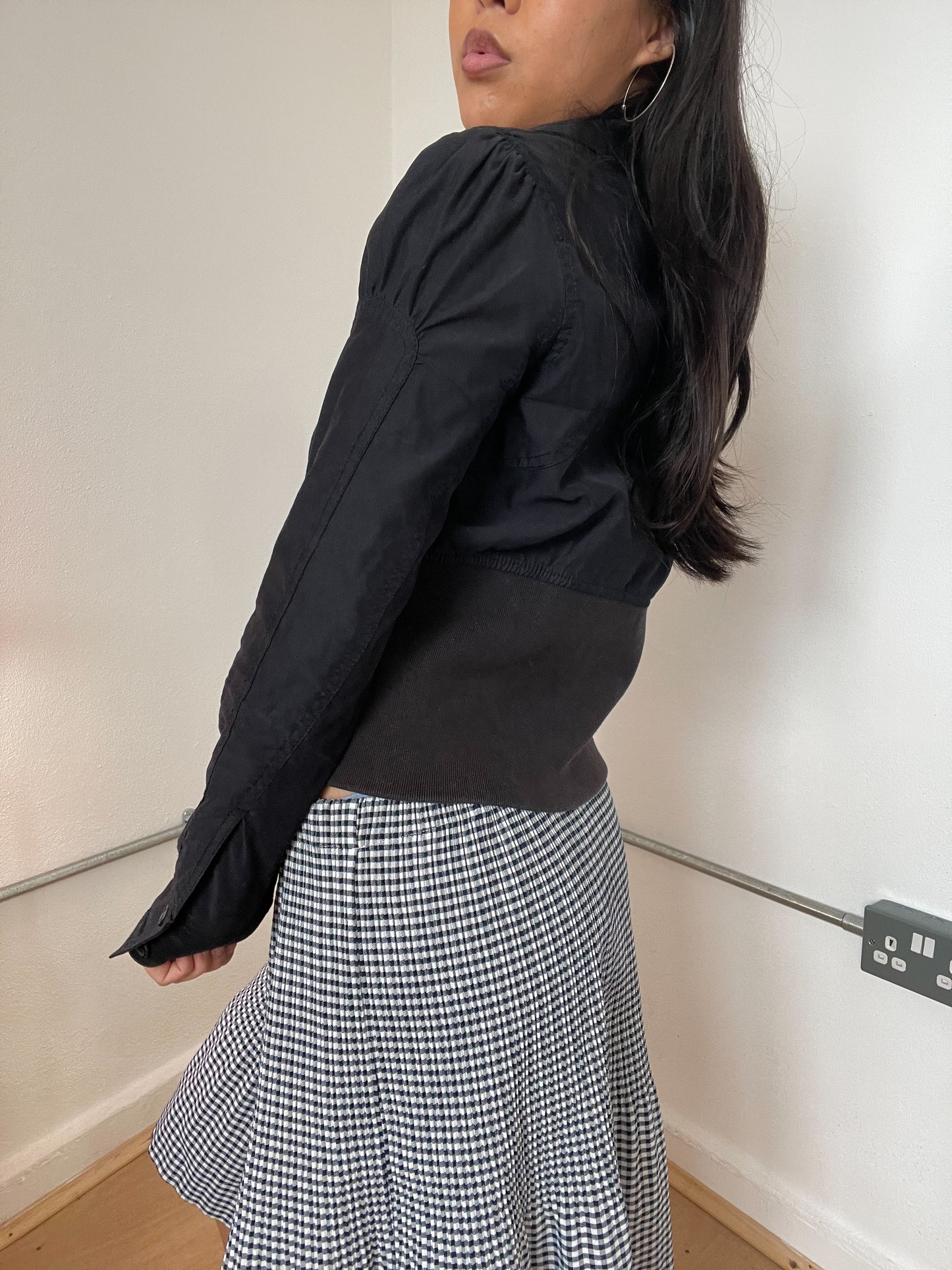 Black windbreaker jacket