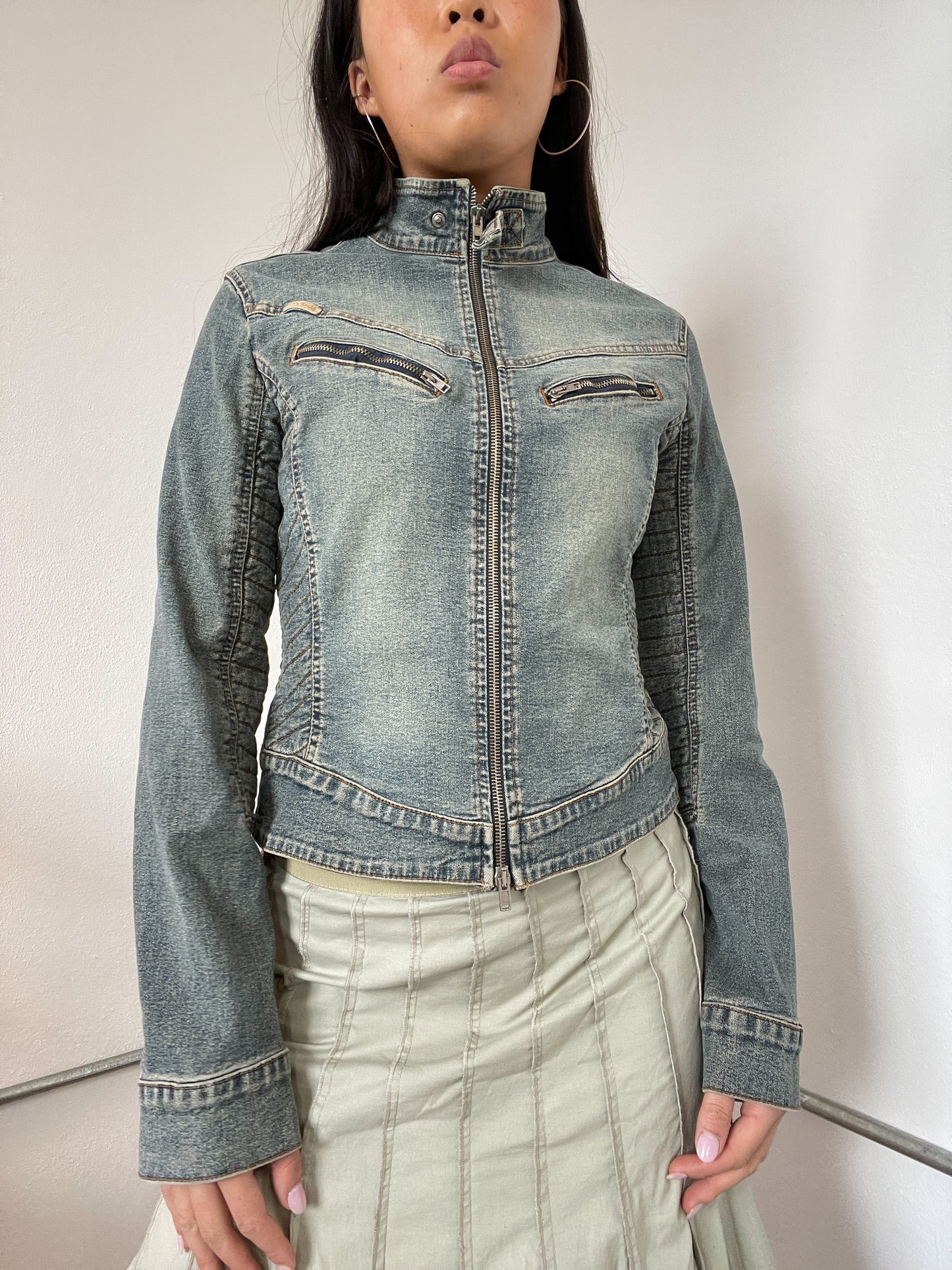 Light Denim Washed Utility Jacket
