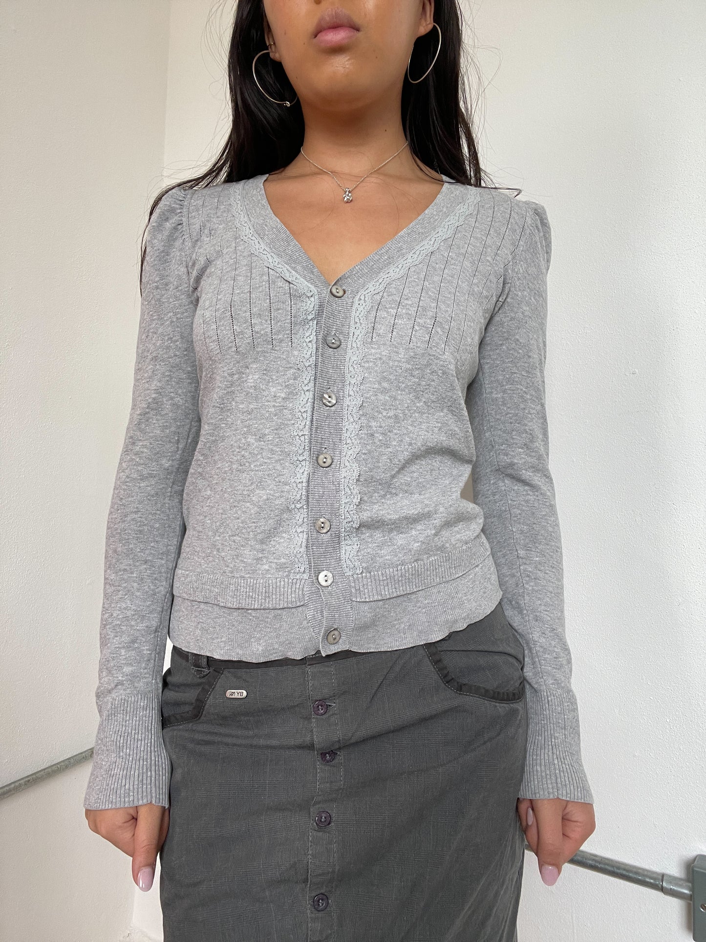 Grey Lace cardigan