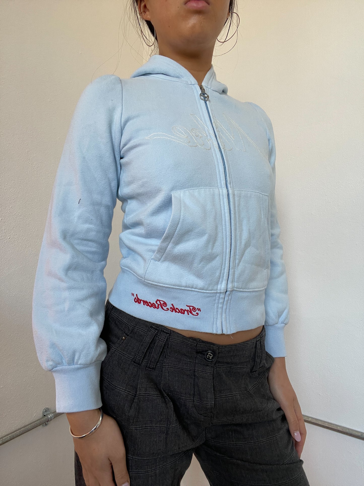 Baby Blue Nike Sporty Track Hoodie