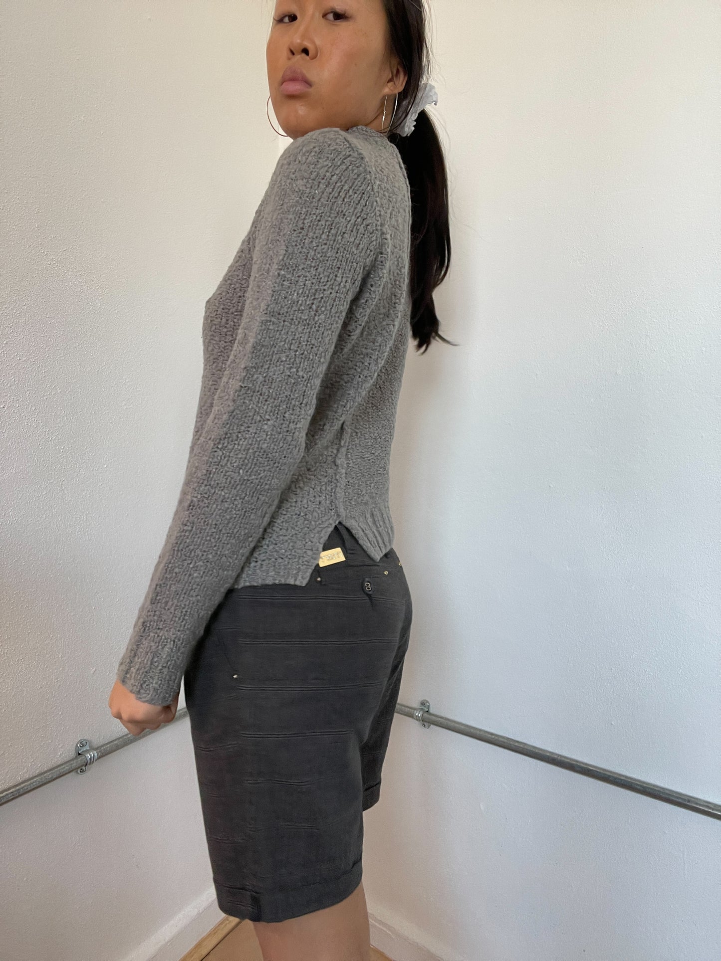 Light Grey Knit Layered Jumper
