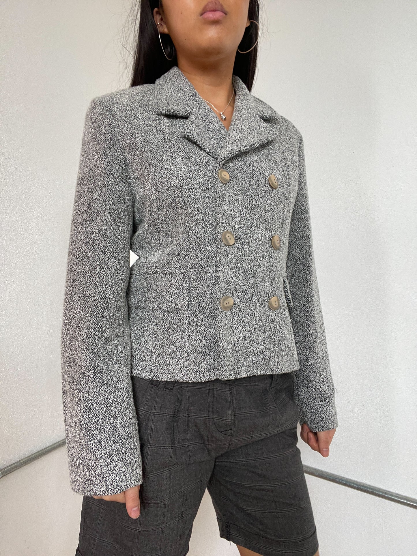 Grey Patterned Worker Jacket