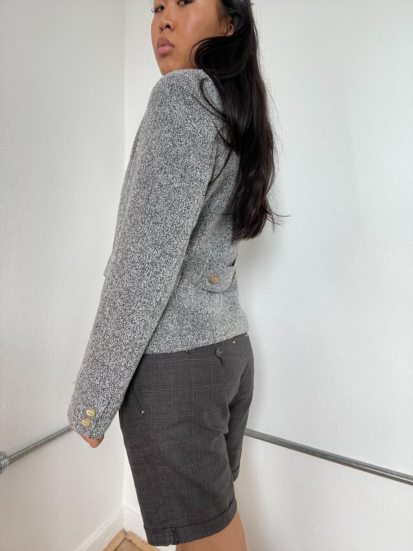 Grey Patterned Worker Jacket