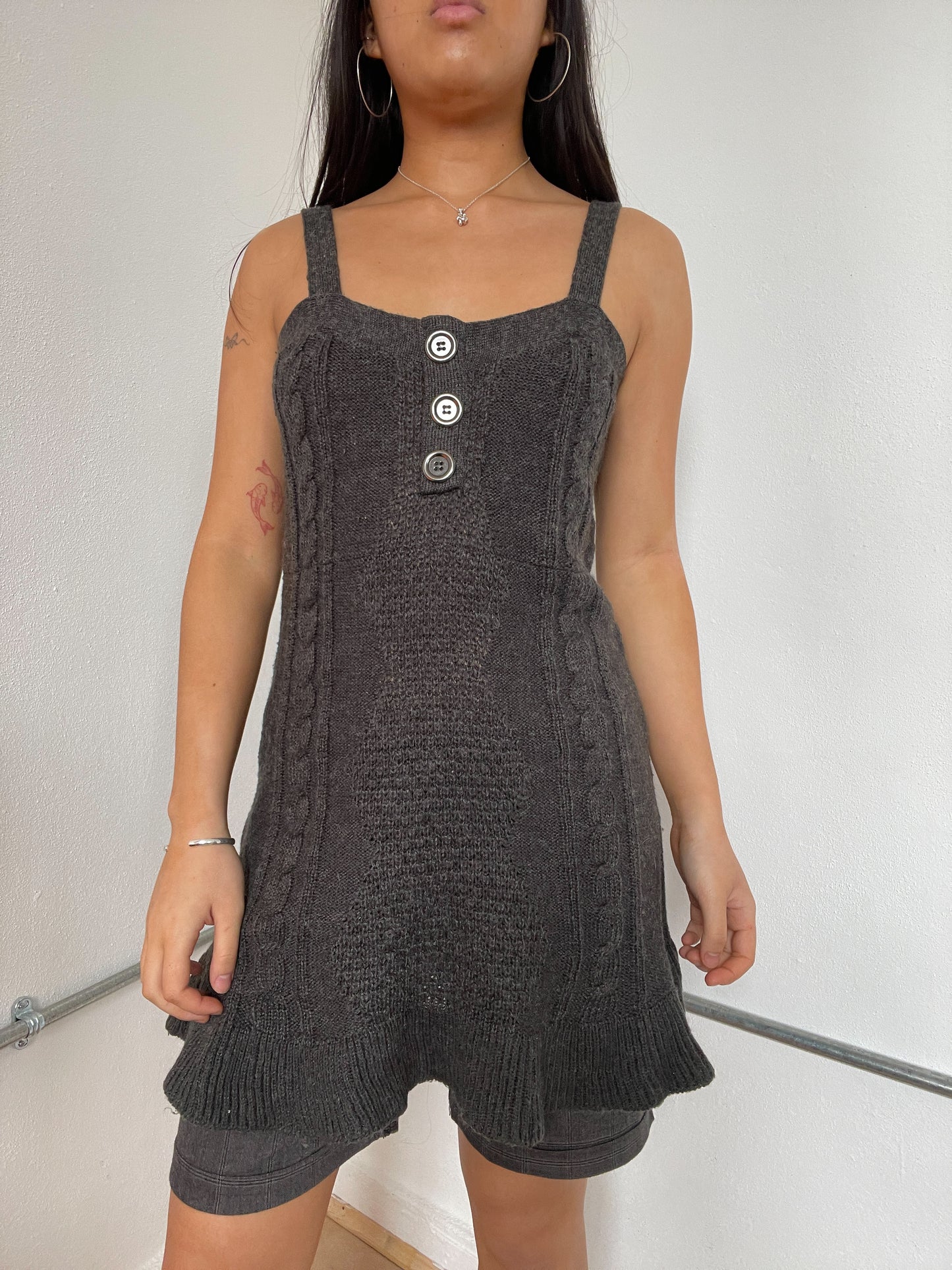 Dark Grey Knitted Dress