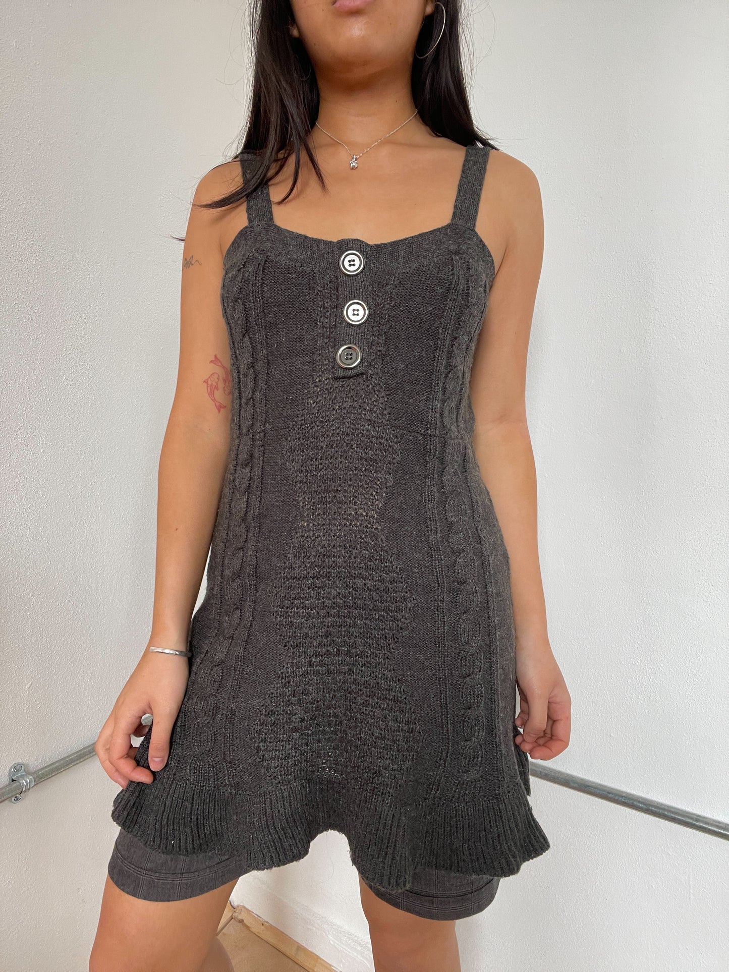 Dark Grey Knitted Dress