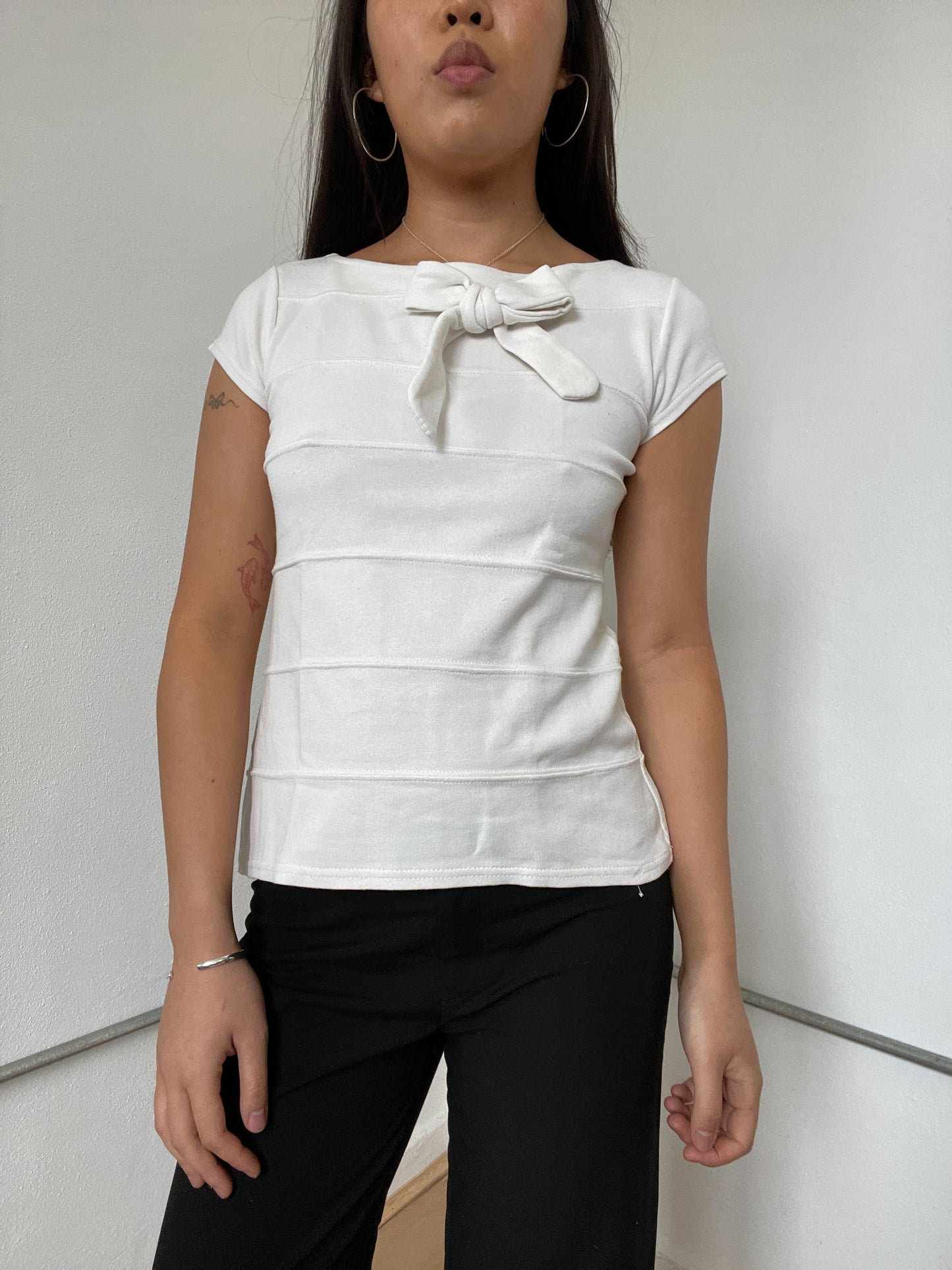 White Detailed Baby Top