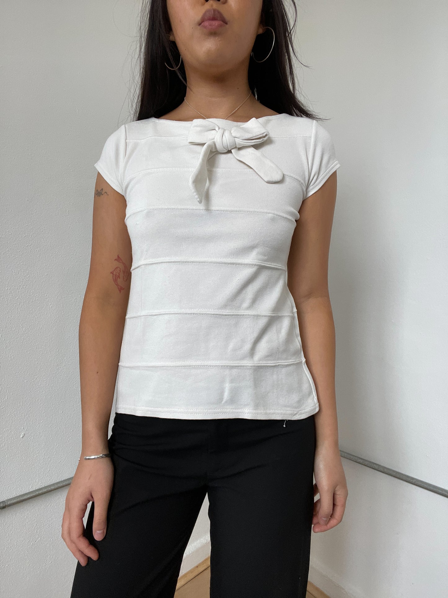 White Detailed Baby Top