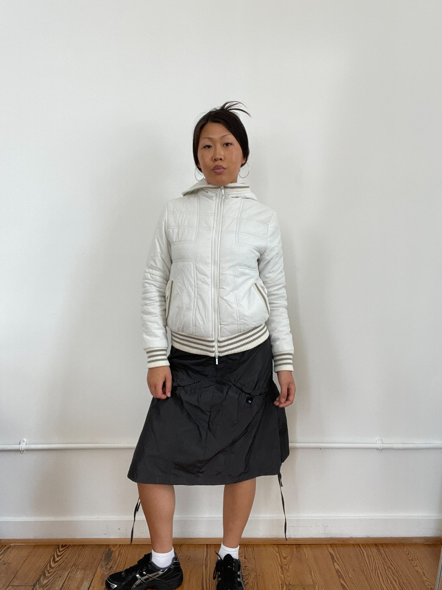 White Hooded Puffer Jacket
