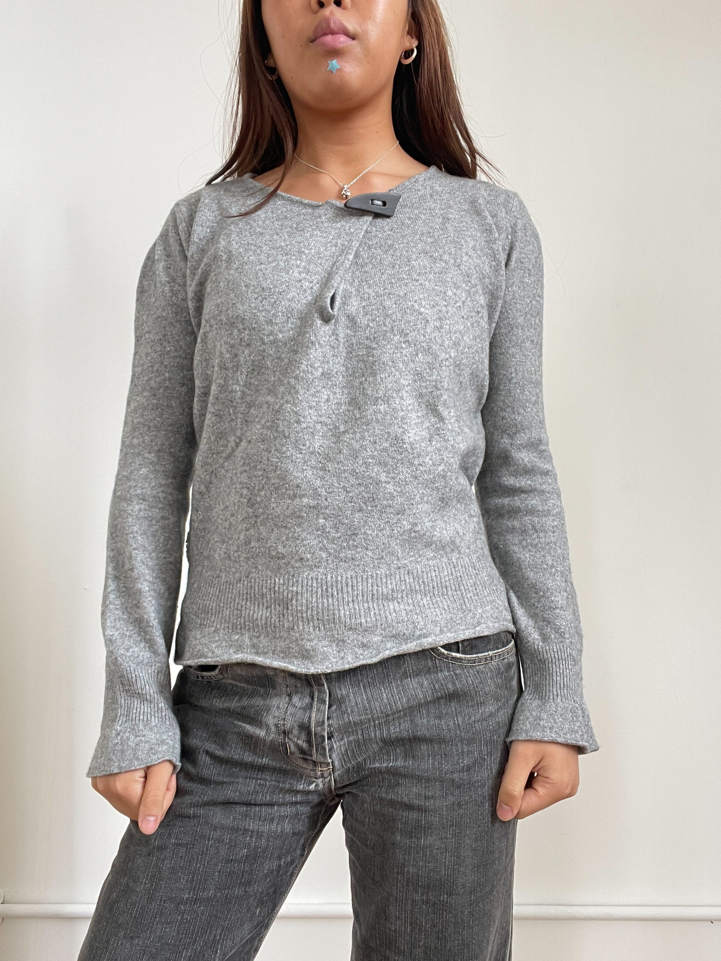 Vintage Grey Armani Knit Crew Neck