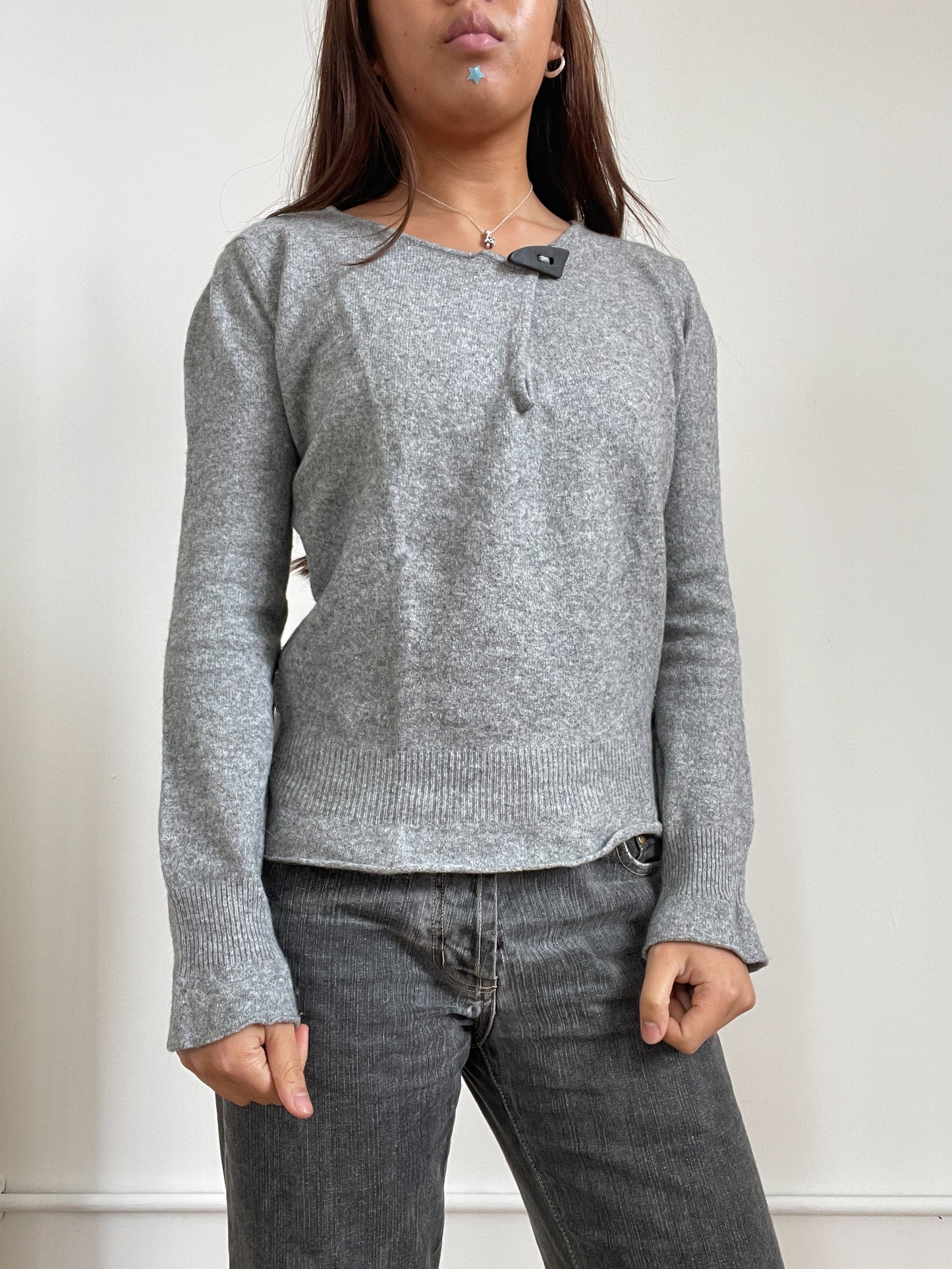 Vintage Grey Armani Knit Crew Neck