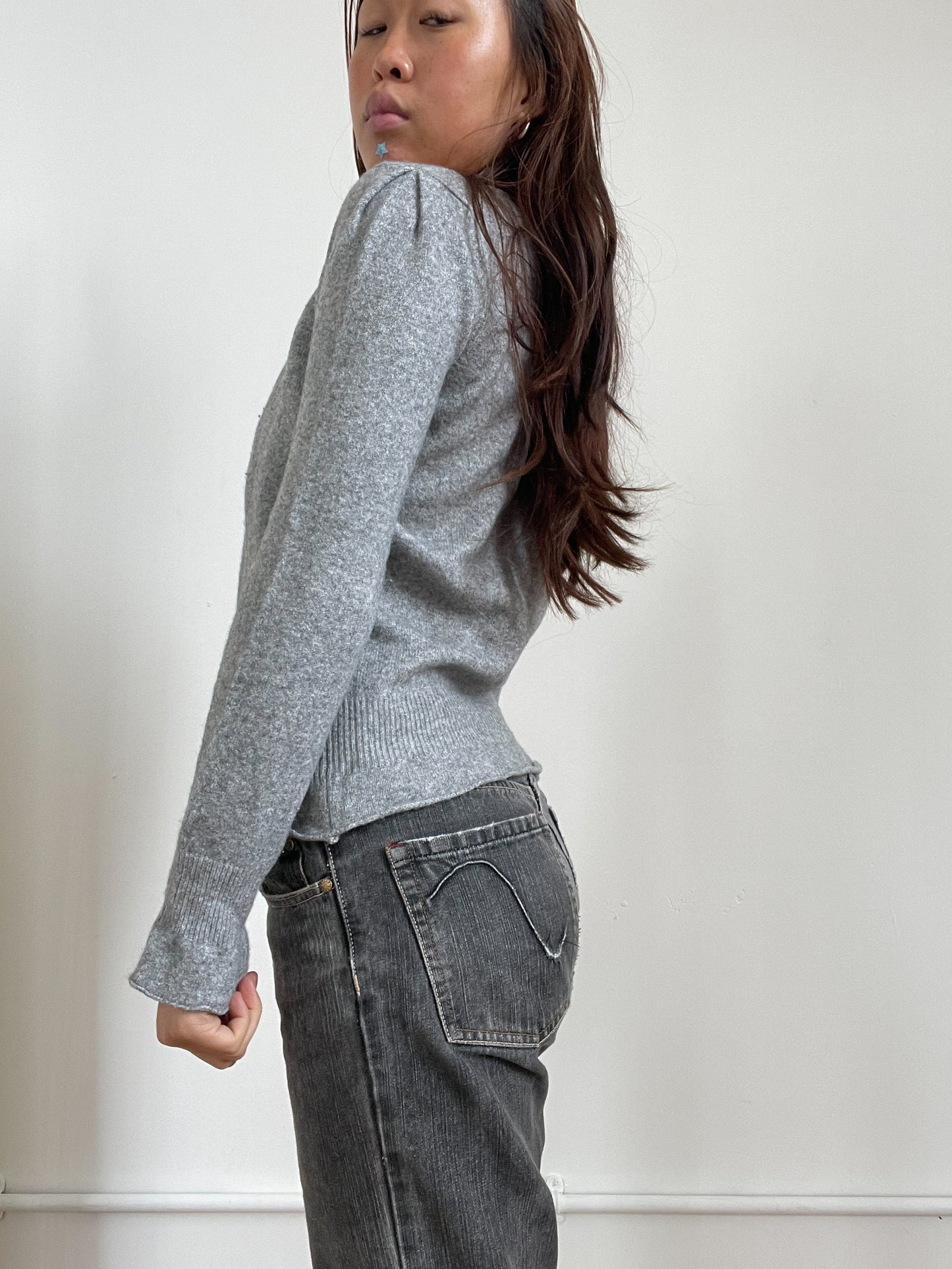 Vintage Grey Armani Knit Crew Neck