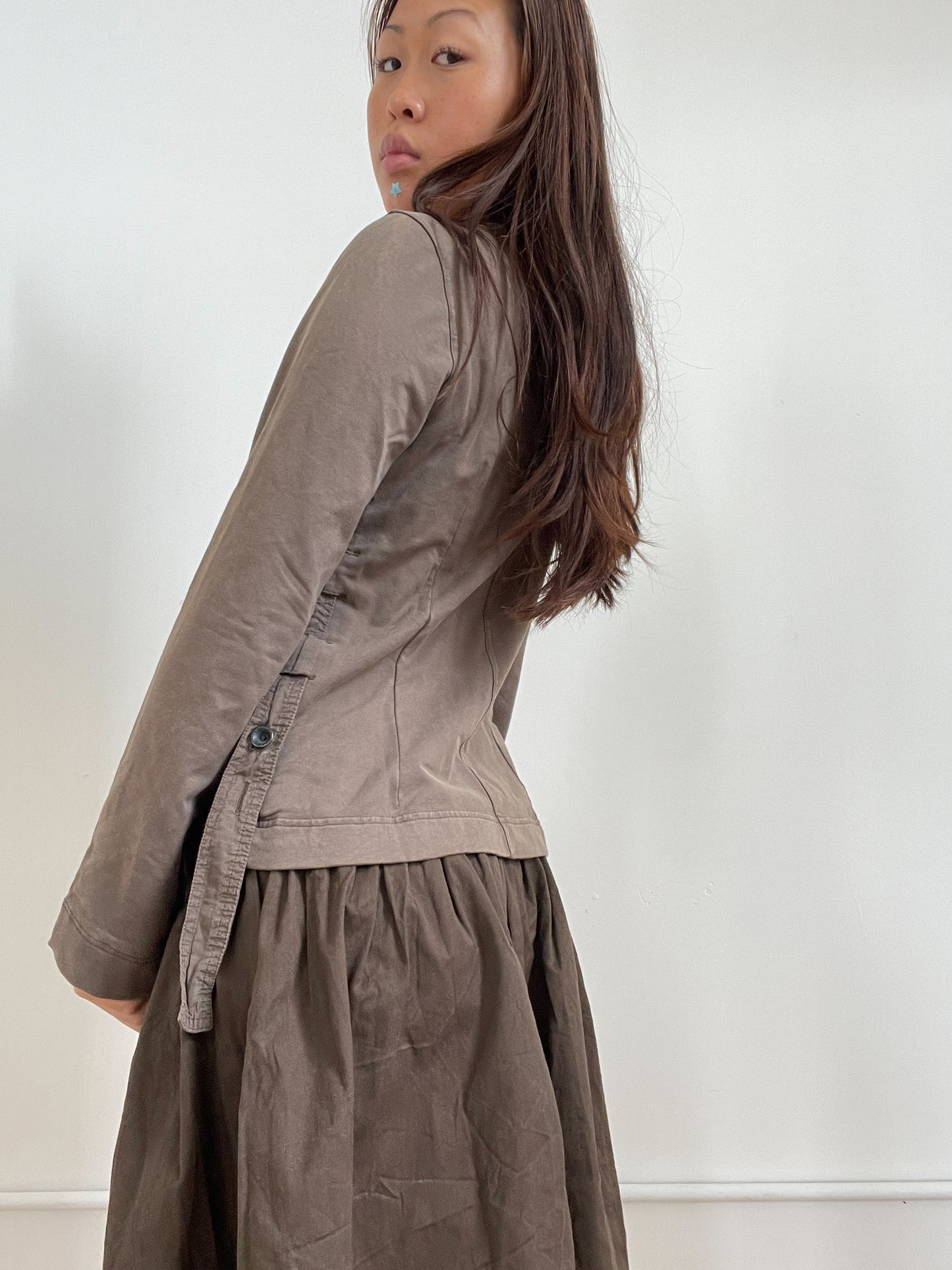 Brown Cop Copine Asymmetric Jumper