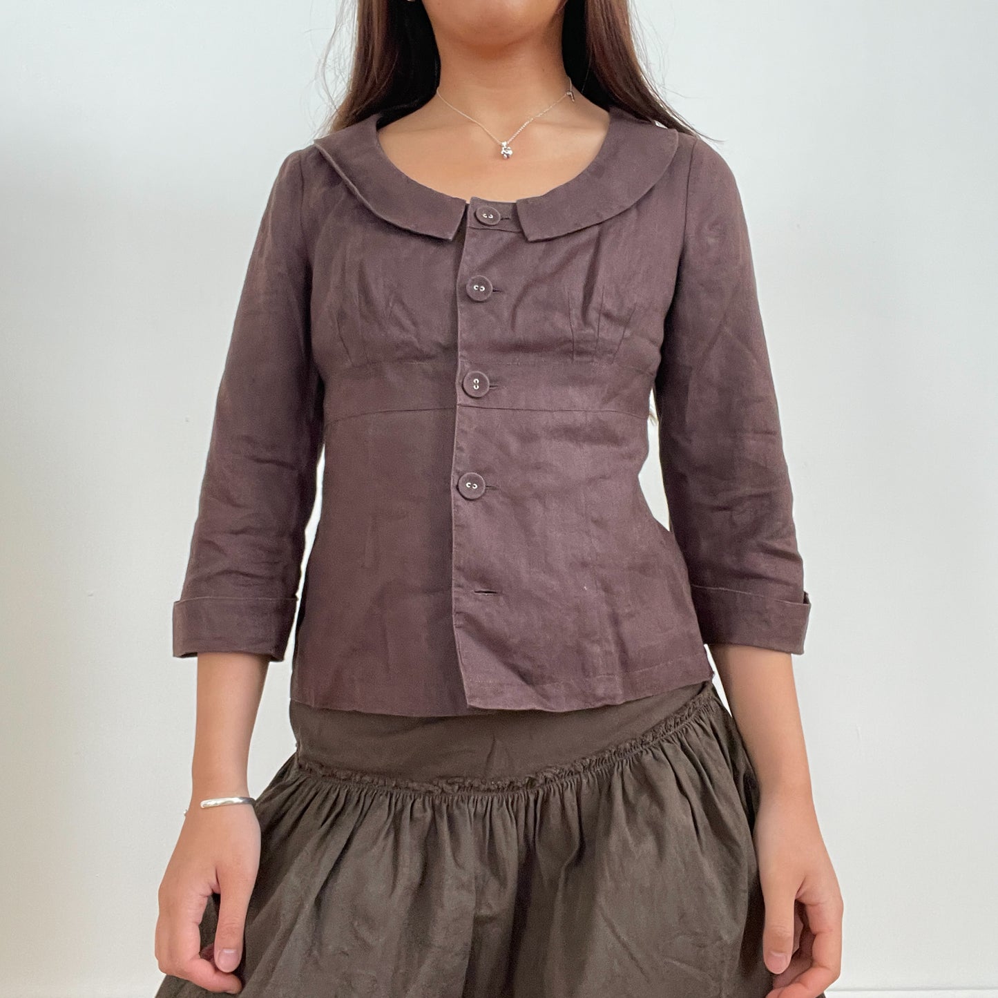 Vintage Brown Swing Top