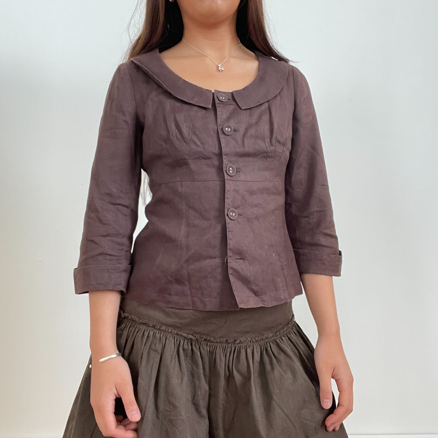 Vintage Brown Swing Top