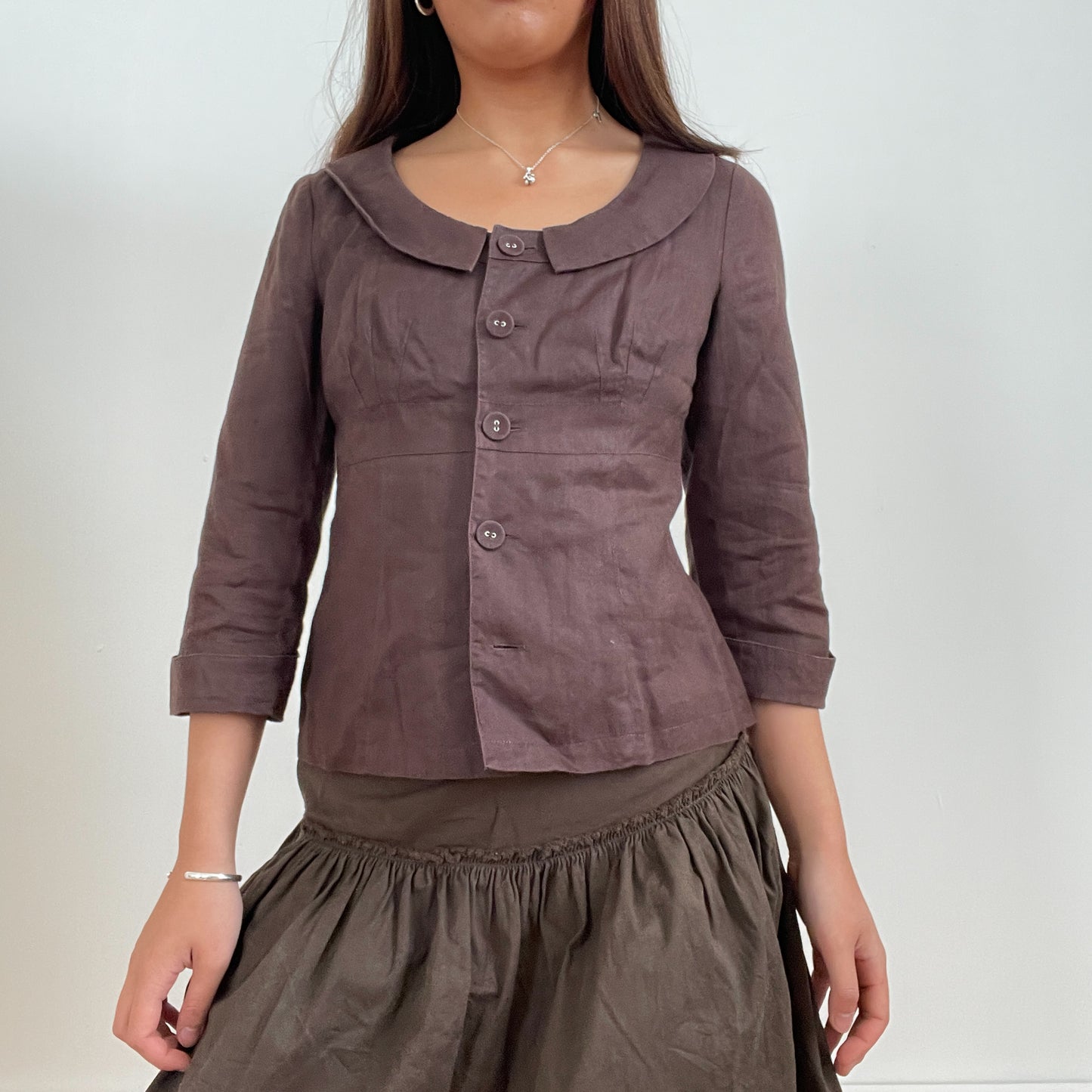 Vintage Brown Swing Top