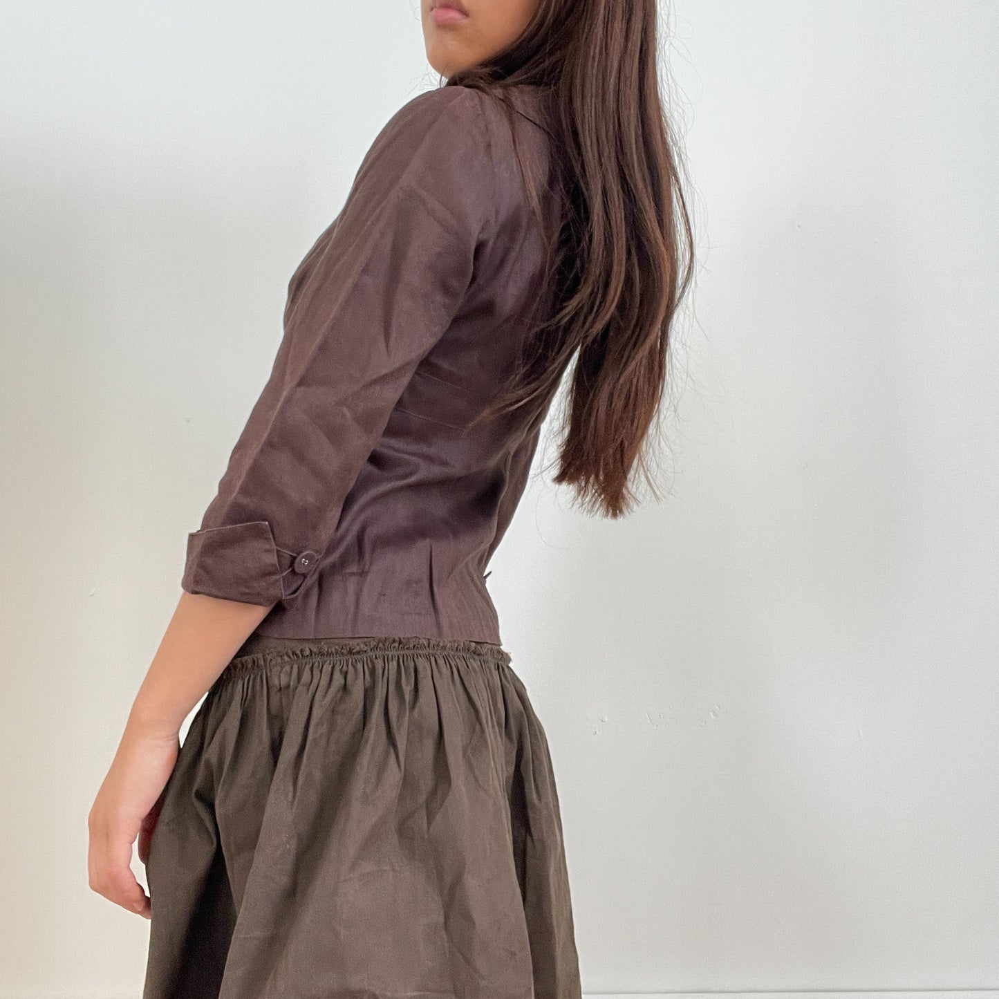 Vintage Brown Swing Top