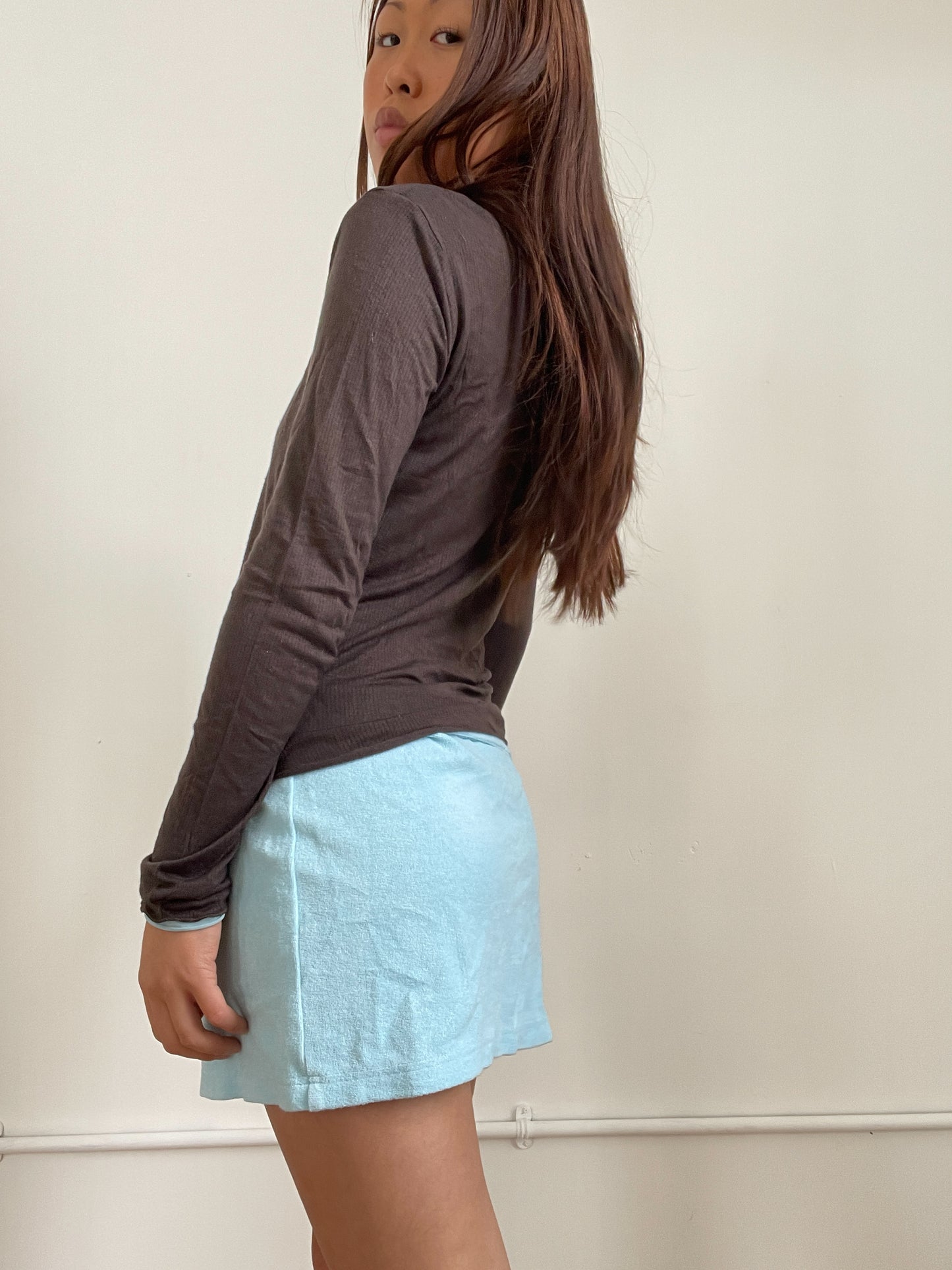 Vintage Brown Long Sleeve Cop Copine Top