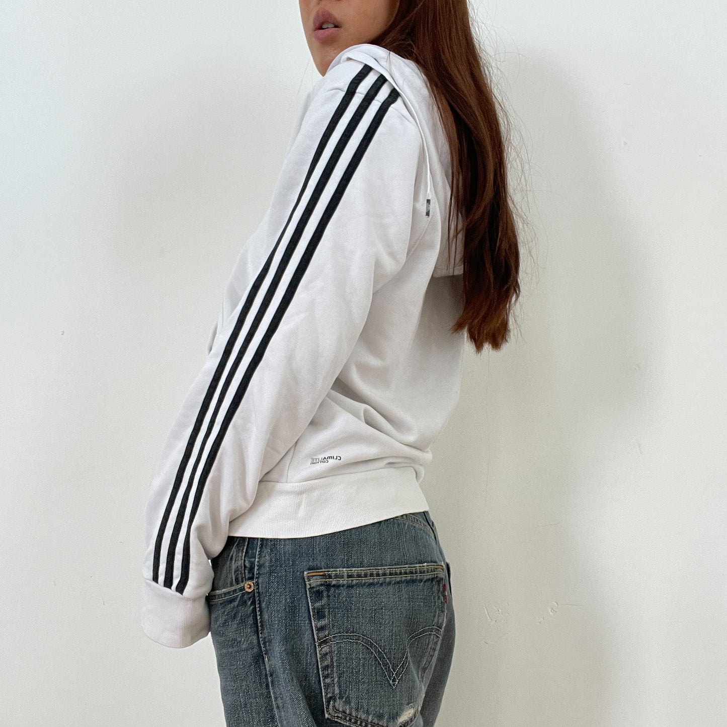 Vintage White Adidas Track Jacket