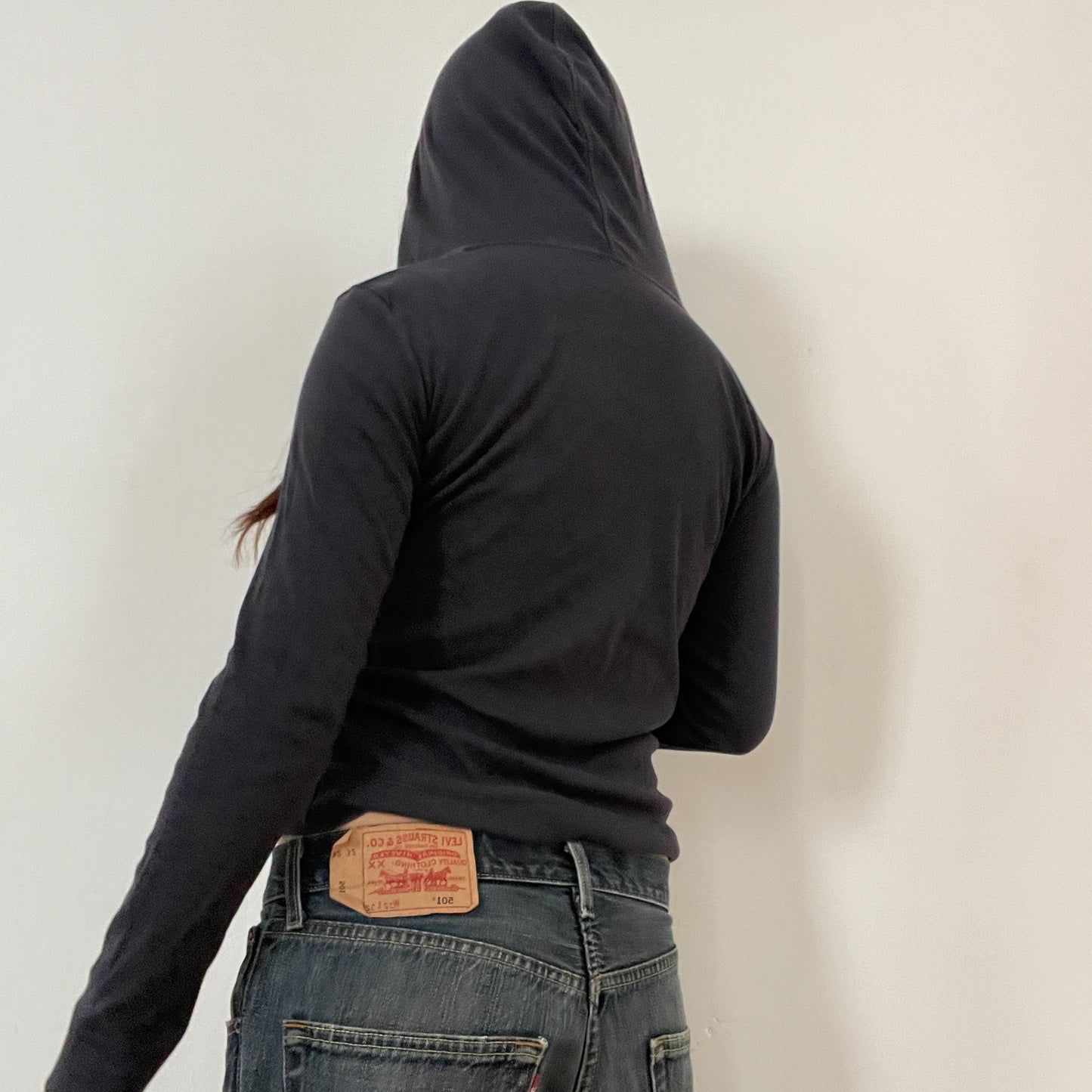 Vintage Dark Navy Long Sleeve Top