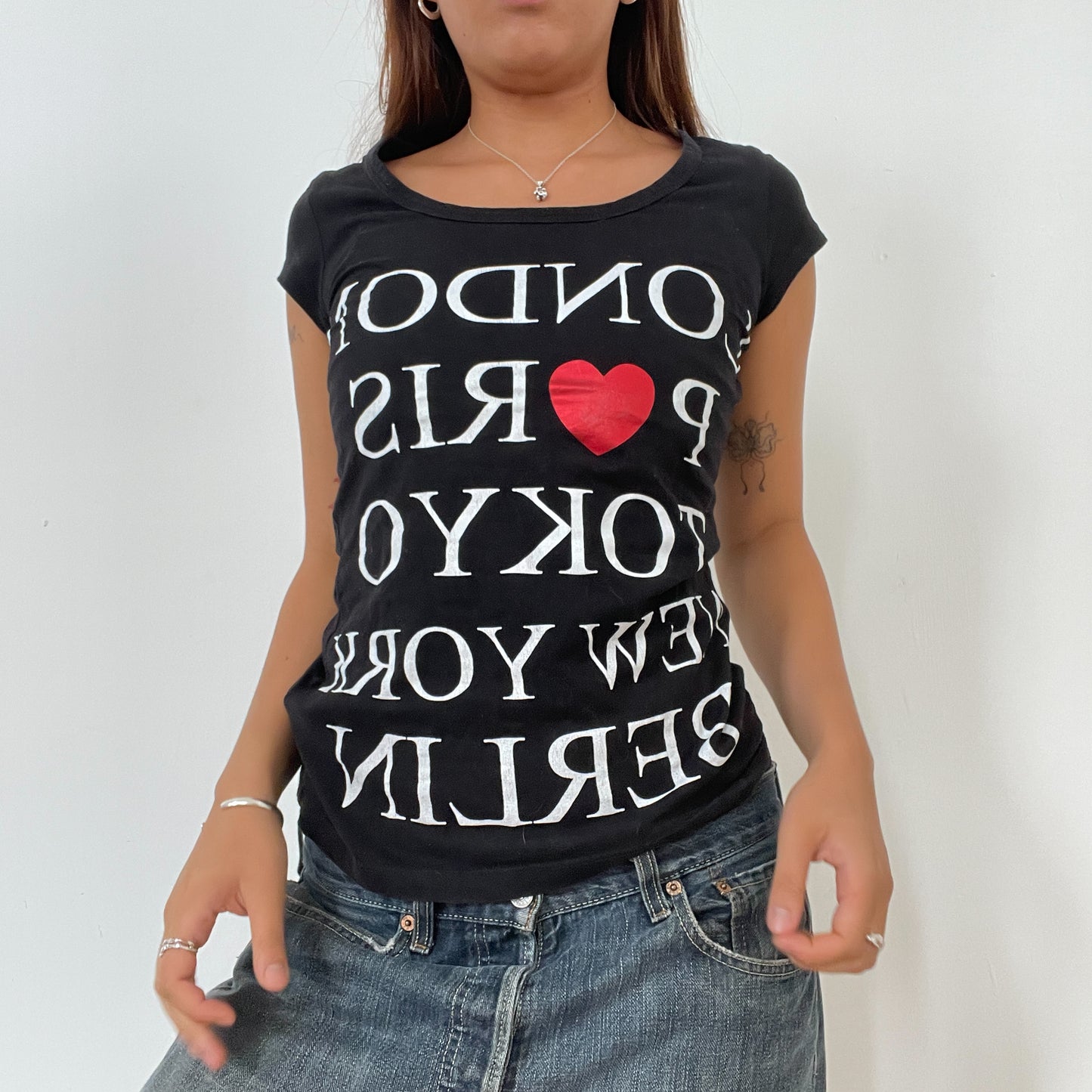 Vintage Black Worldwide Baby Tee