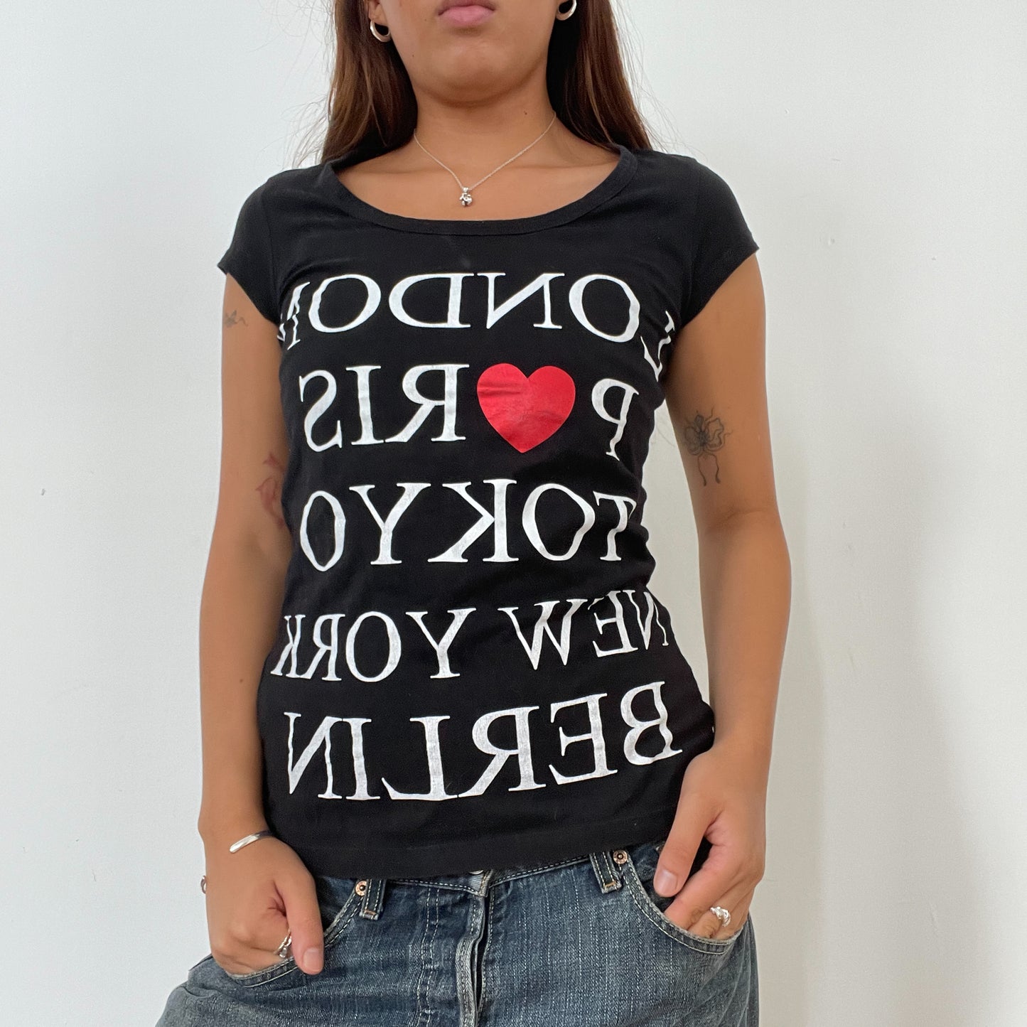 Vintage Black Worldwide Baby Tee