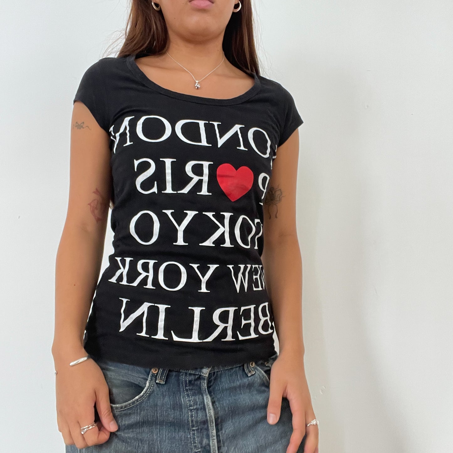 Vintage Black Worldwide Baby Tee