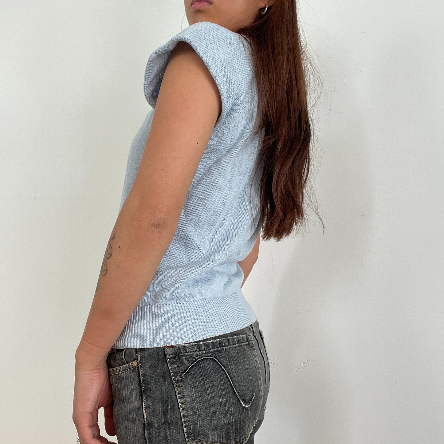 Vintage Baby Blue Knitted Top