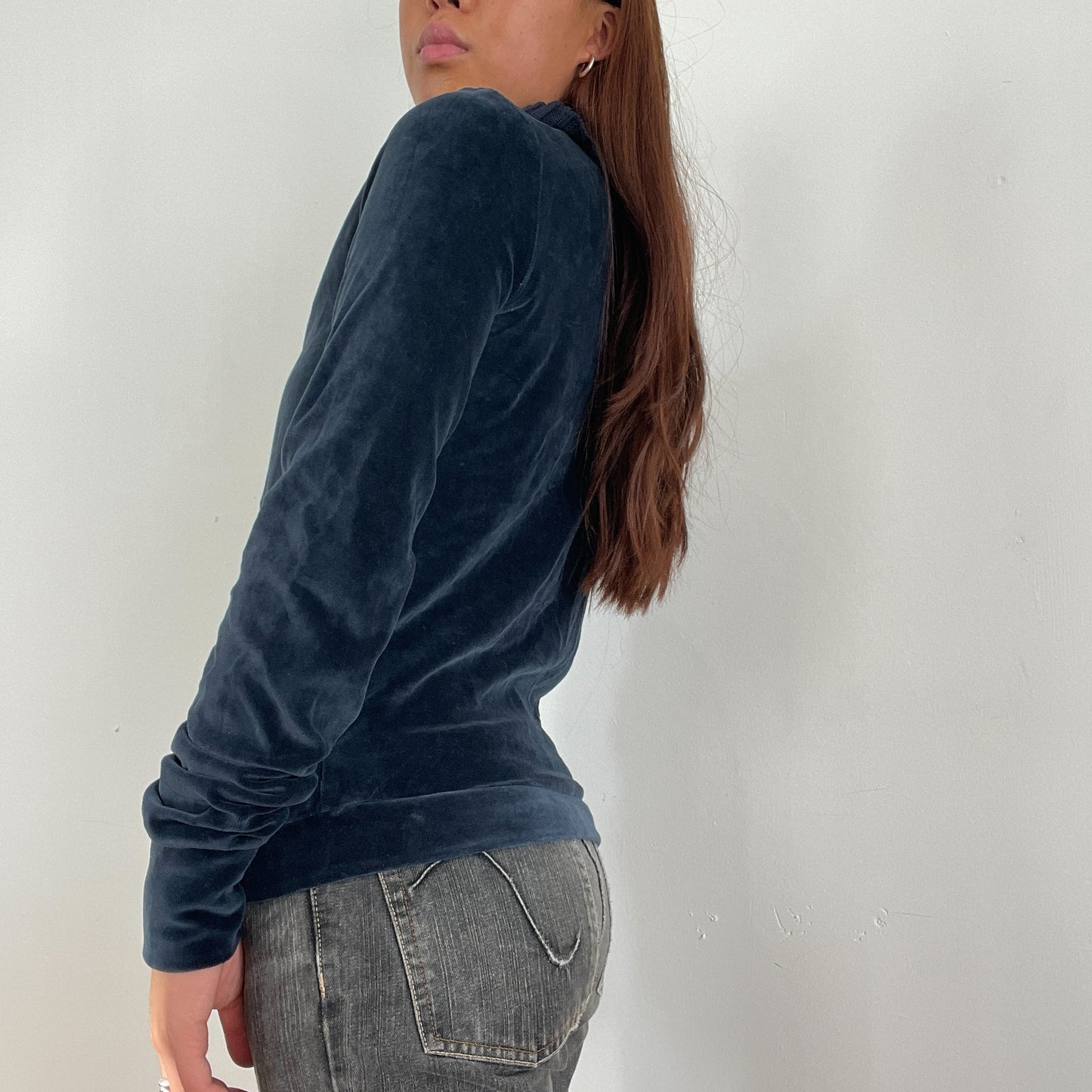 Blue Velvet Double Zip Track Jacket