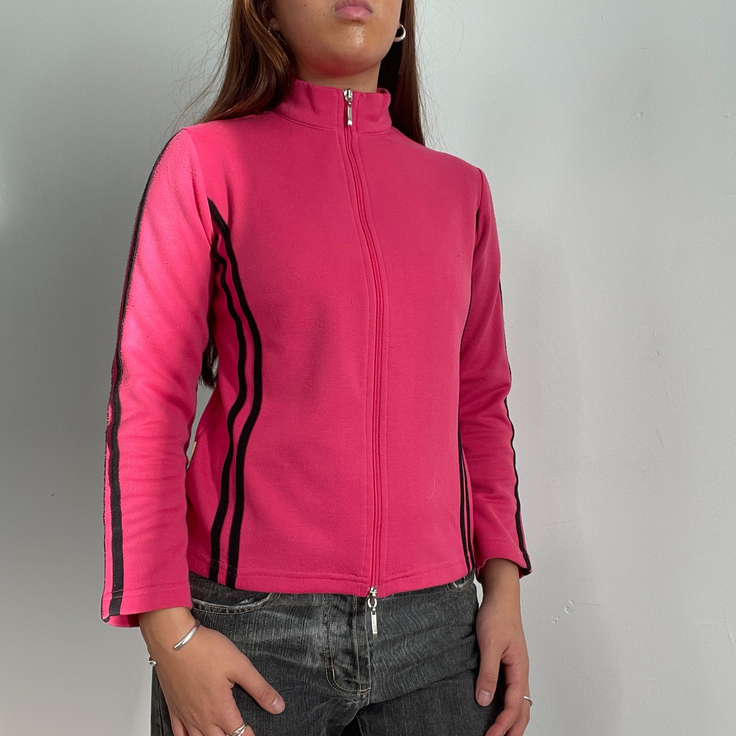 Vintage Hot Pink Fleece Track Jacket