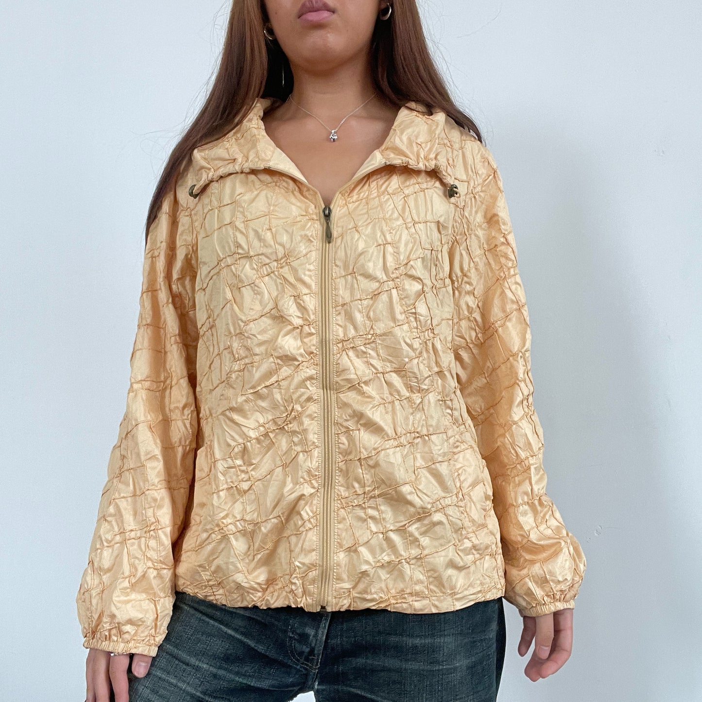 Vintage Gold/Yellow Textured Shirt Jacket