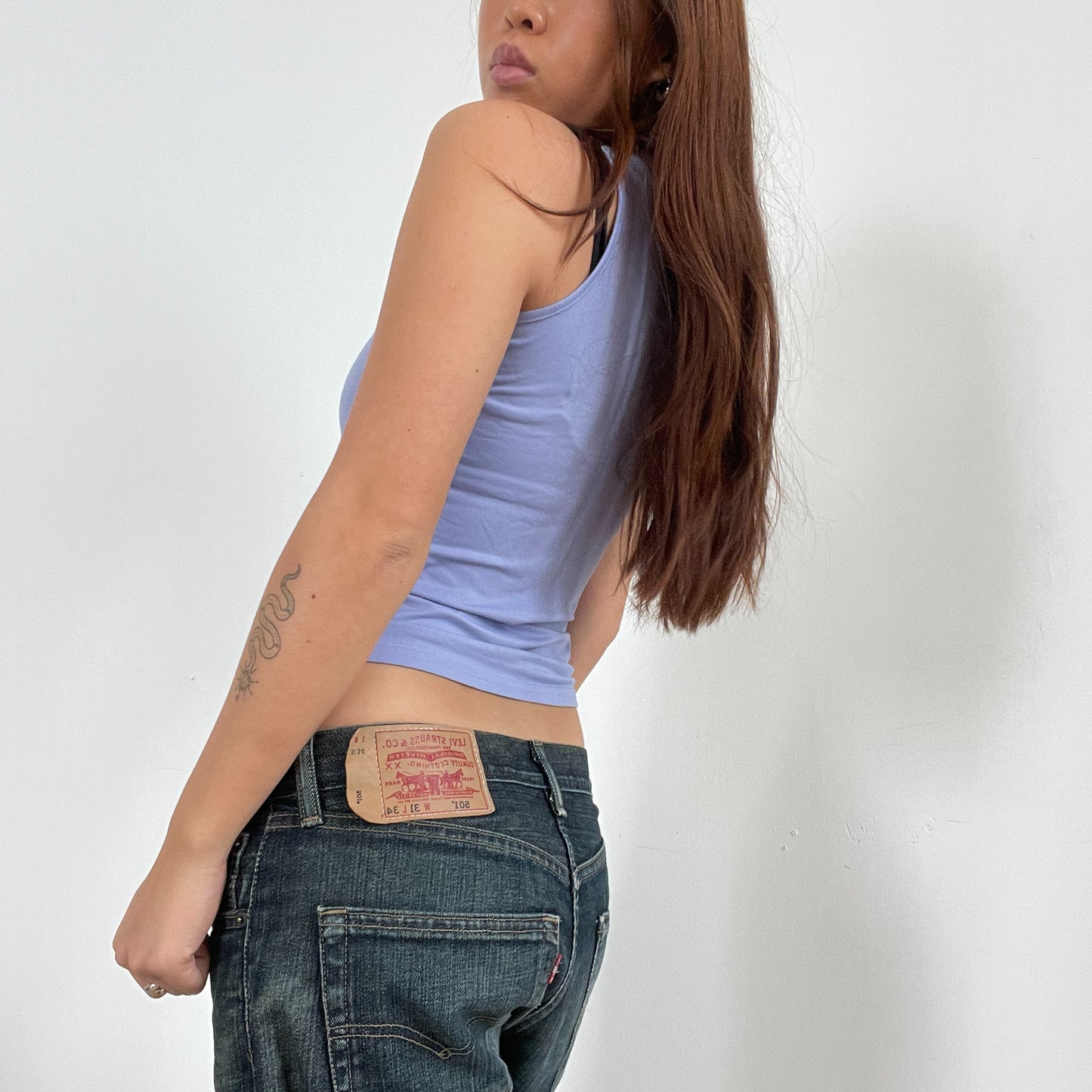 Vintage Purple Cropped Vest Top