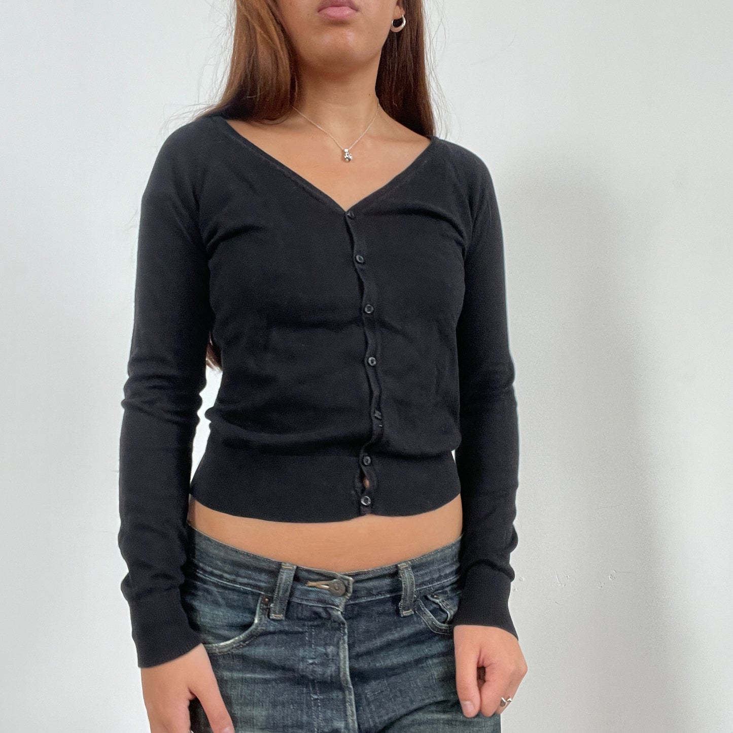 Vintage Black Button Up Cardigan