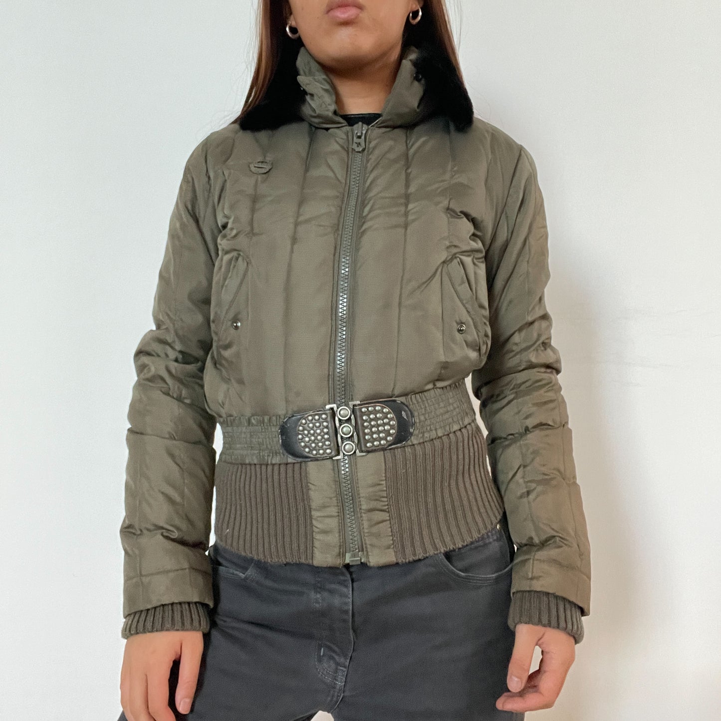 Vintage khaki killah puffer jacket