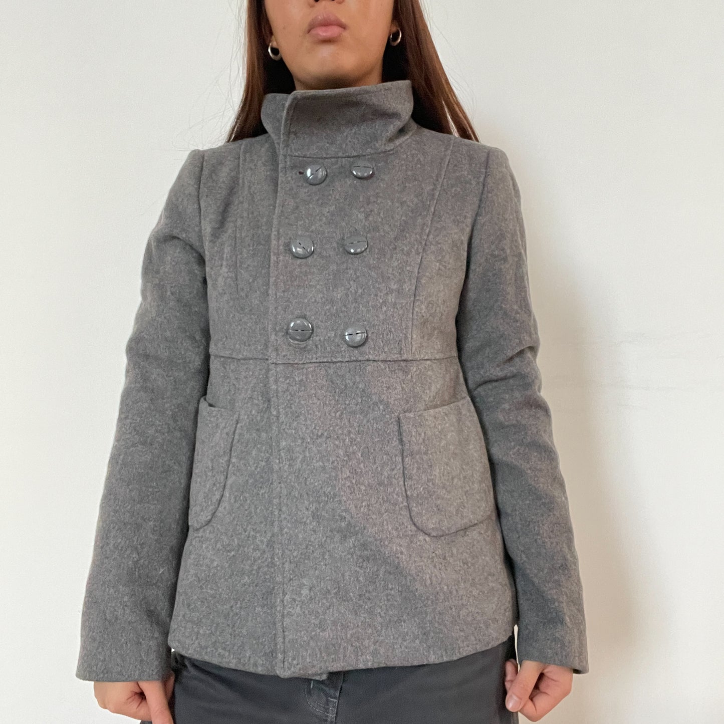 Vintage grey pea coat