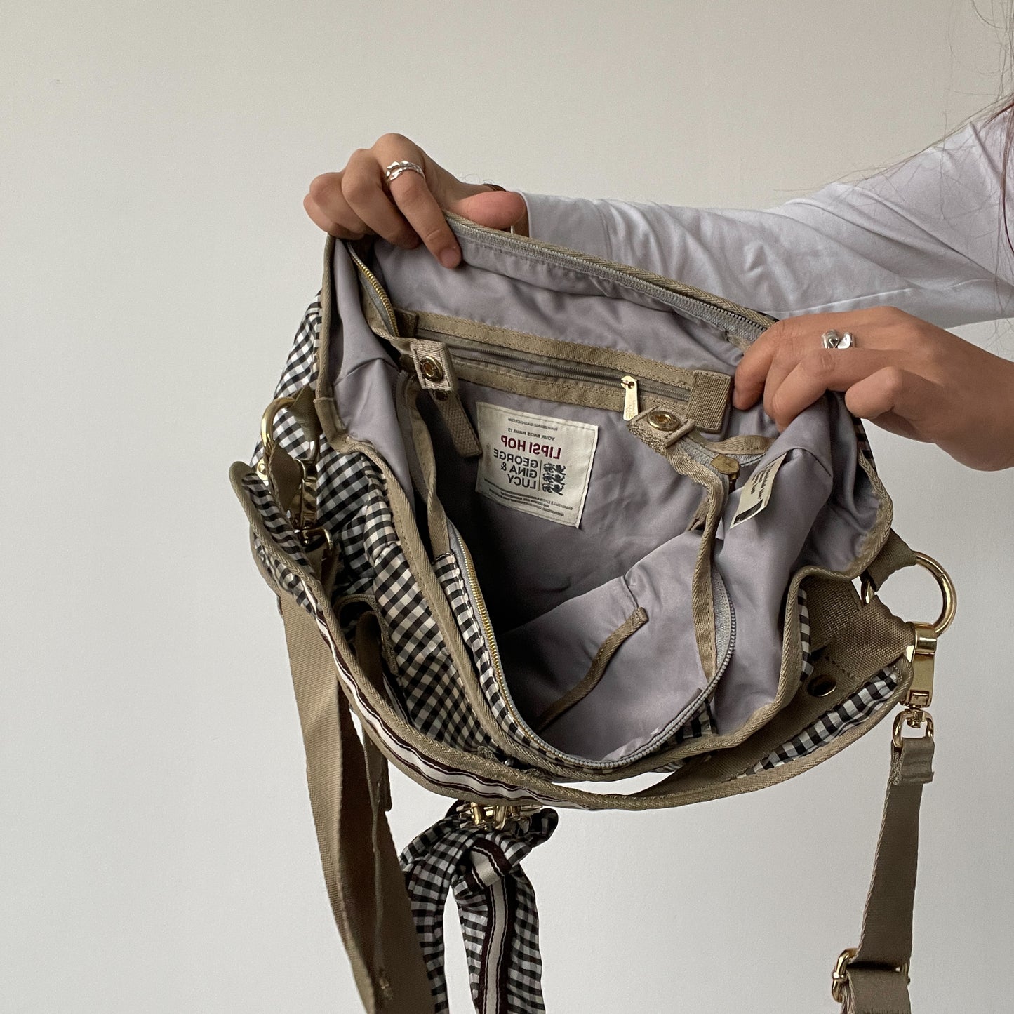 George Gina And Lucy Gingham Shoulder Bag