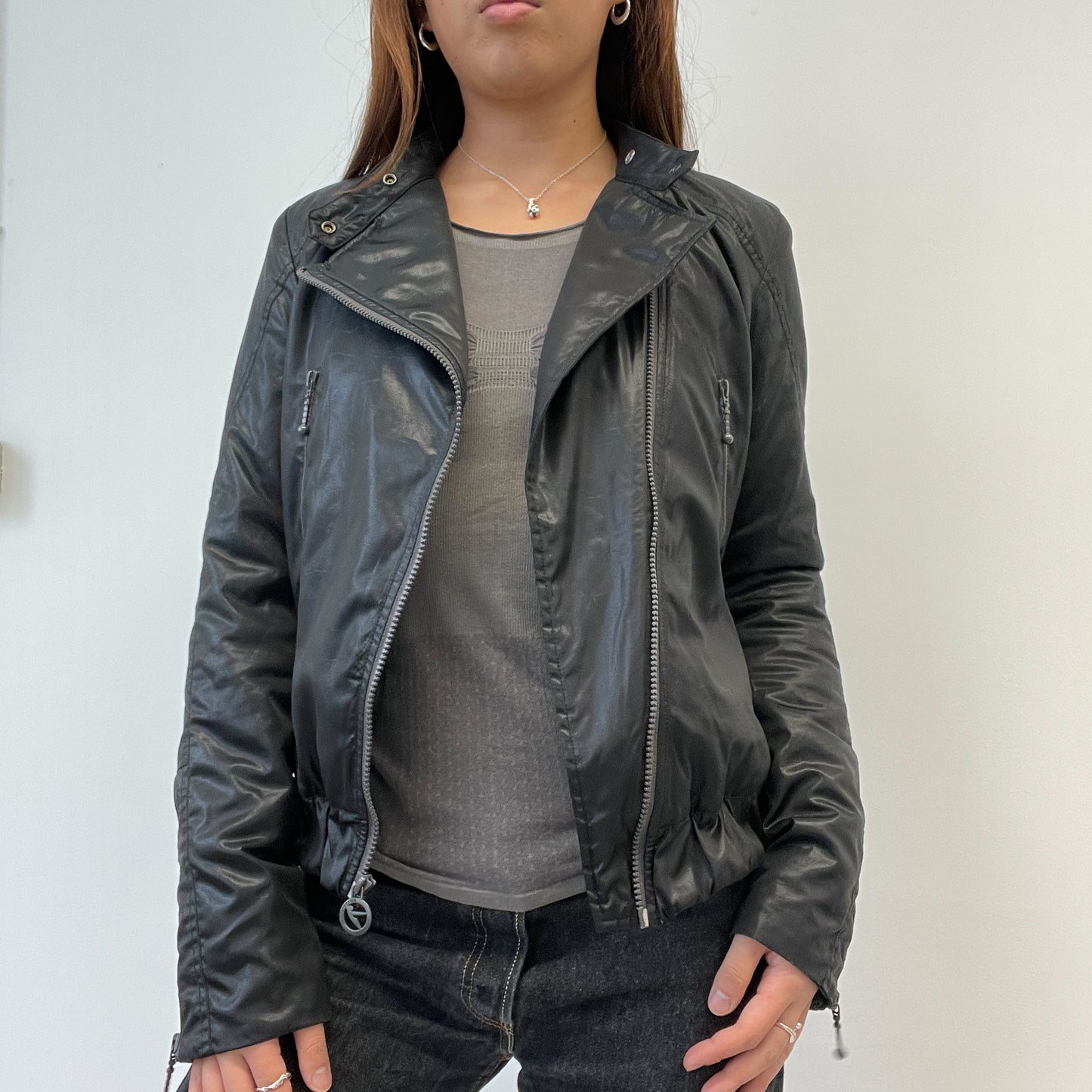 Black Motor Asymmetric Jacket