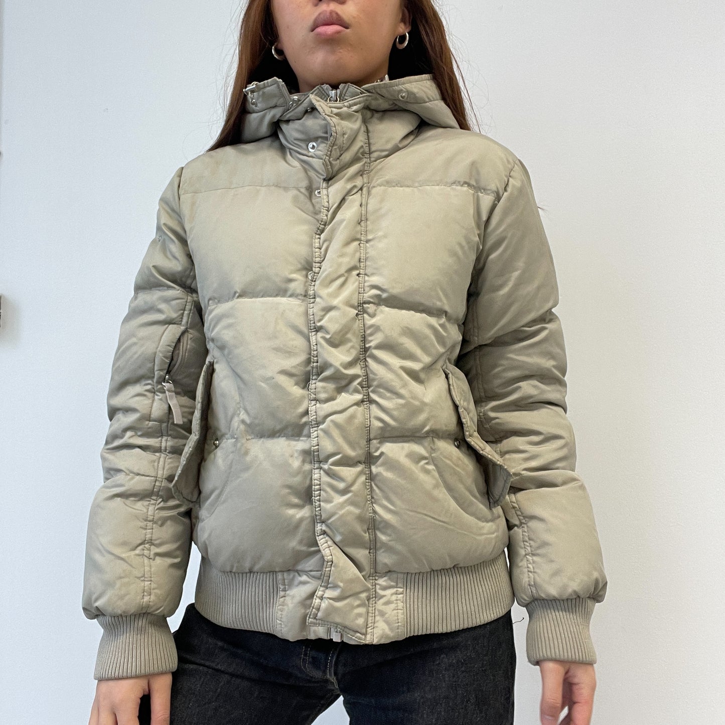Light Green Hooded Puffer Jacket