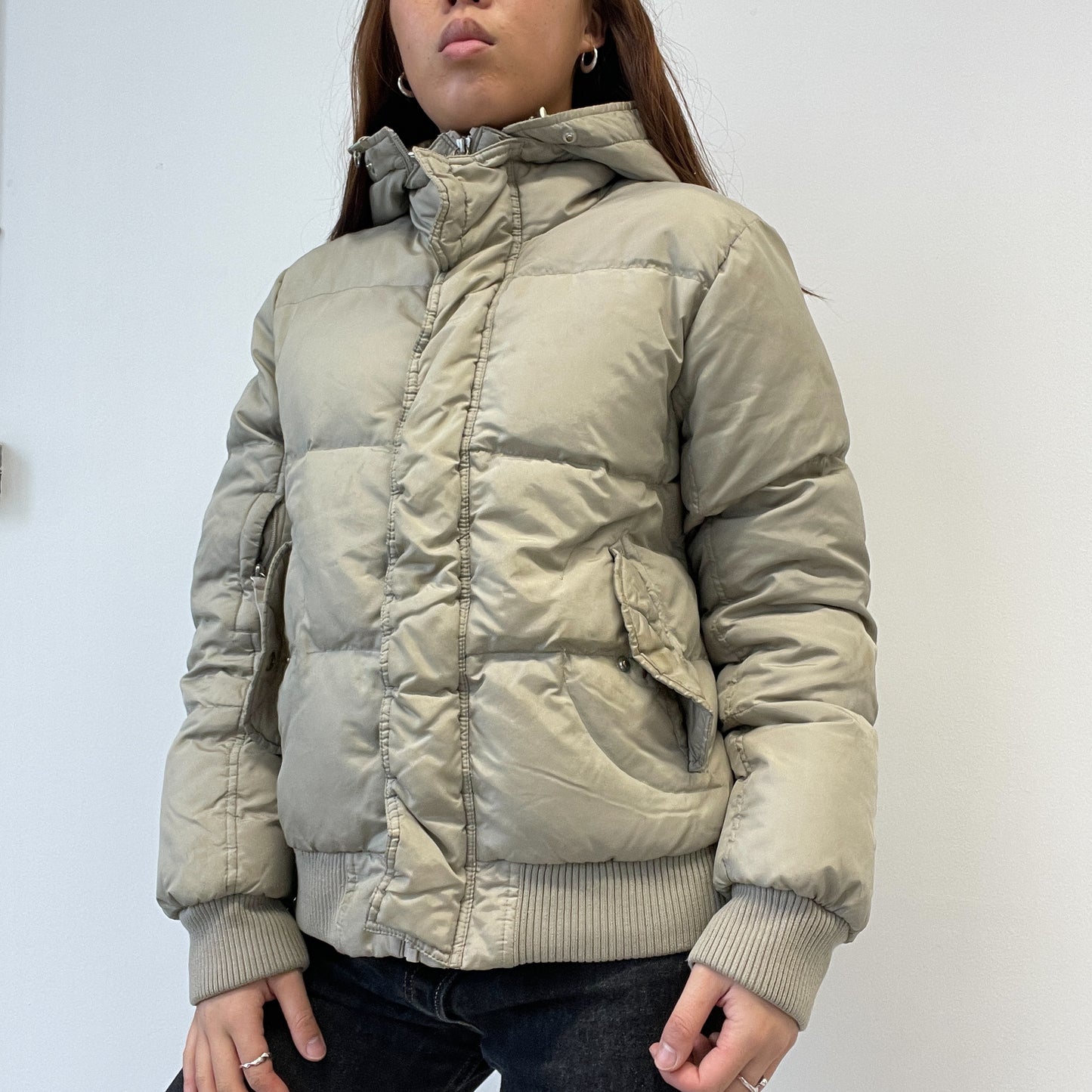 Light Green Hooded Puffer Jacket