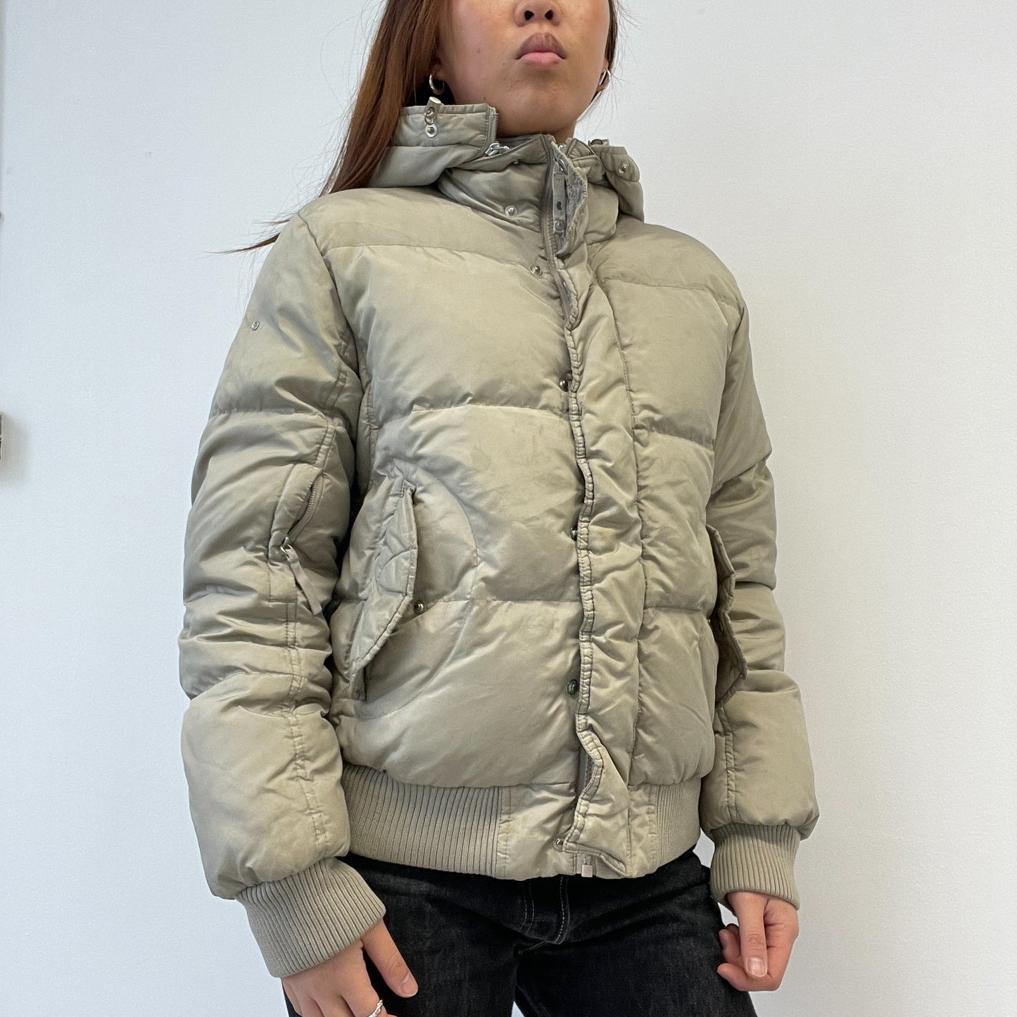 Light Green Hooded Puffer Jacket