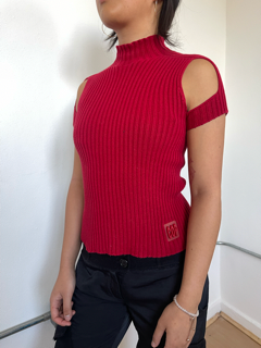 Vintage Red Knit Cop Copine Top