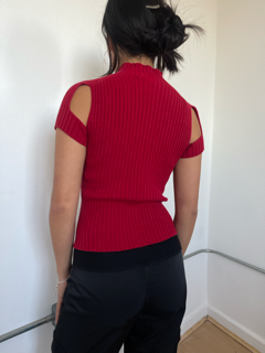 Vintage Red Knit Cop Copine Top