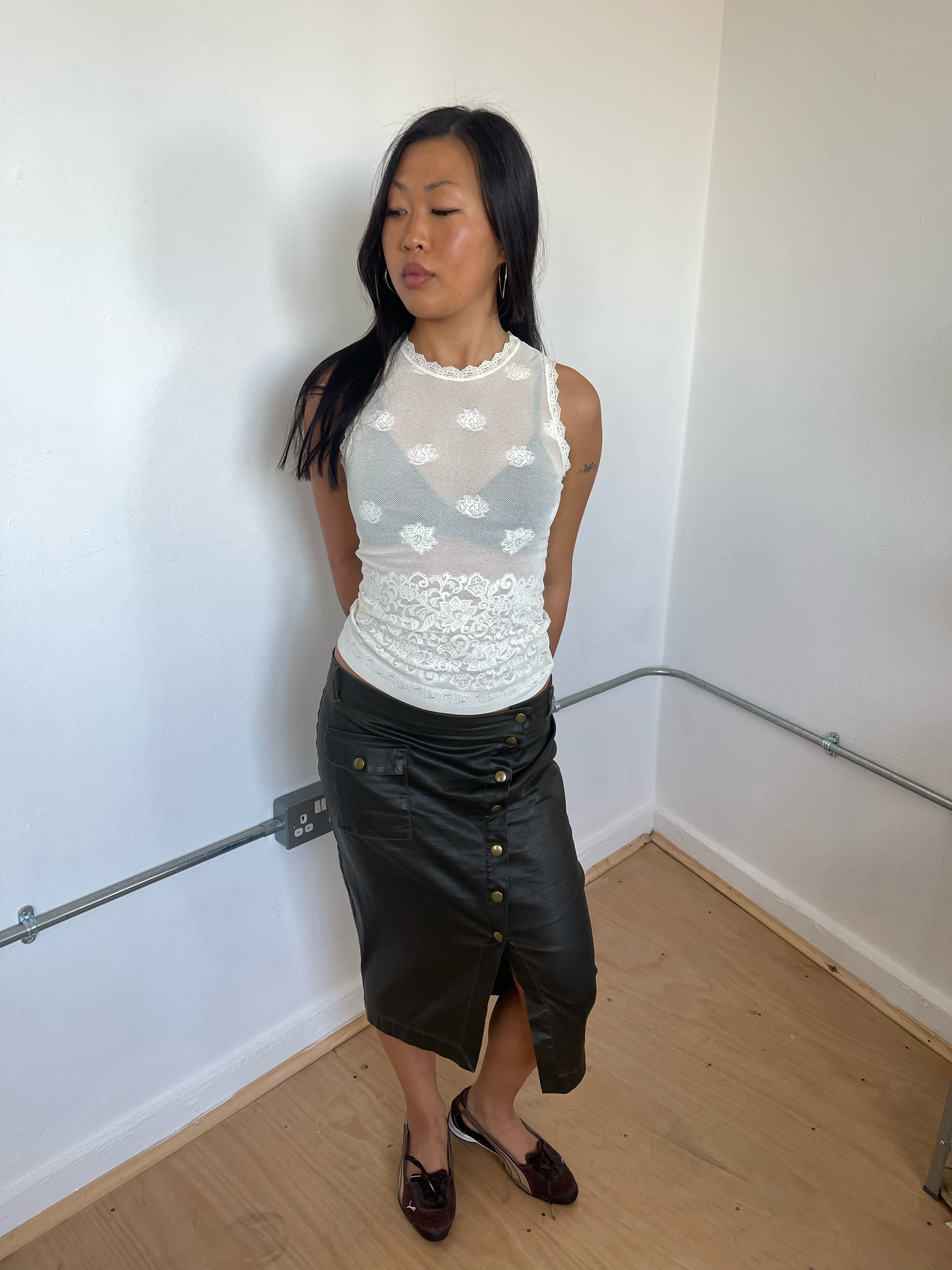 Vintage Luxury Italian Lingerie Sheer Top