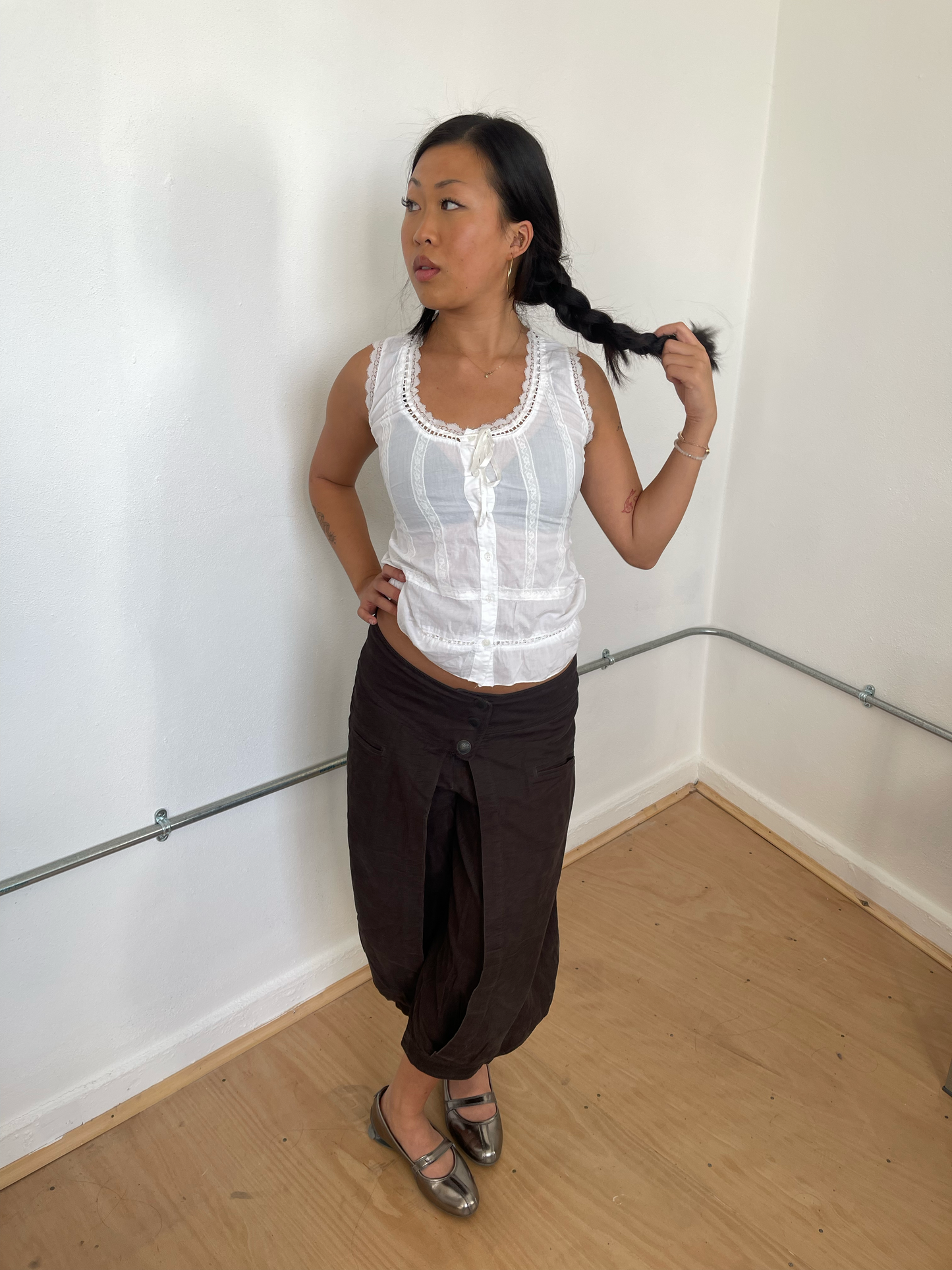 Vintage White Prairie Top