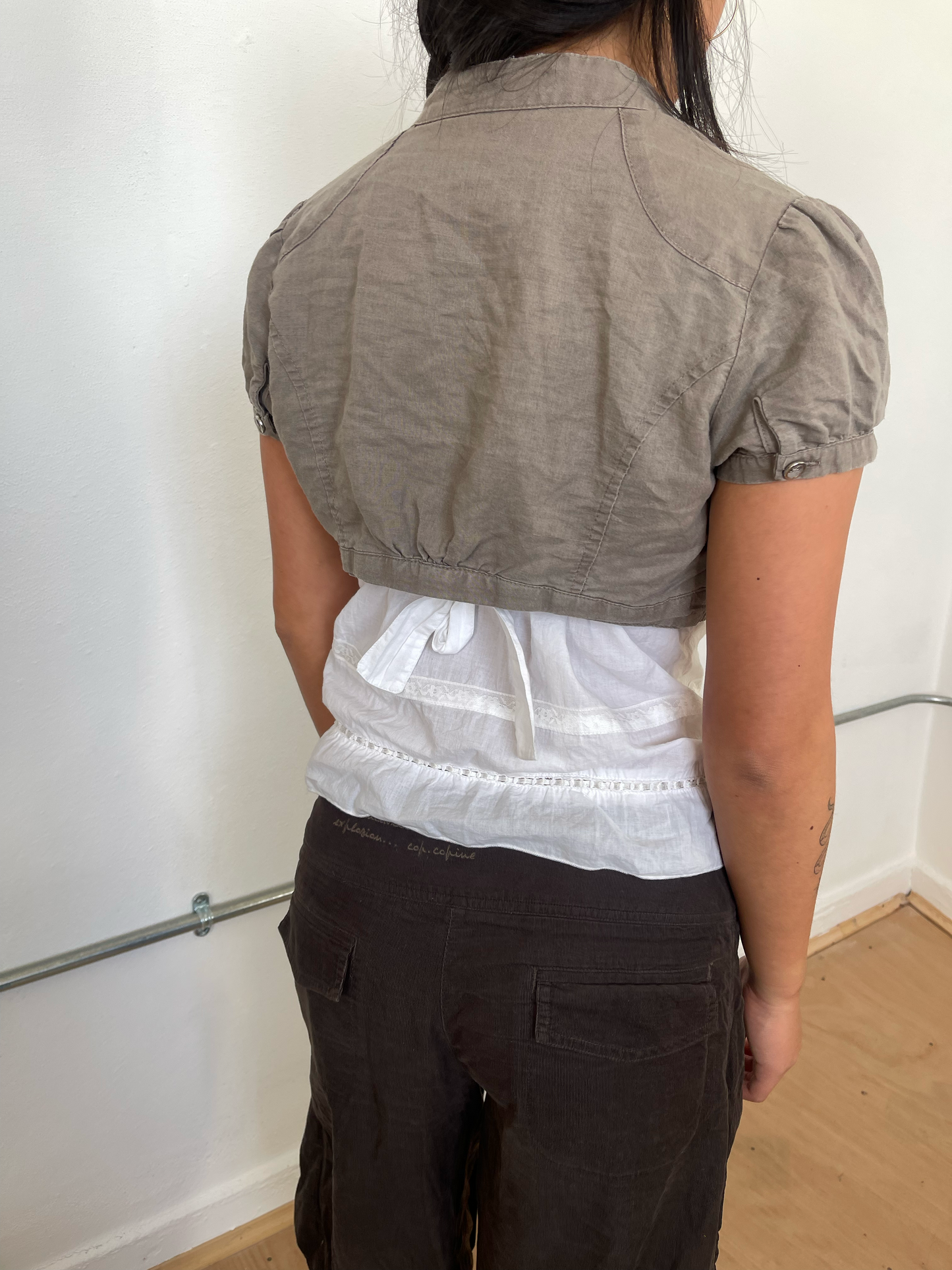 Vintage Taupe Bolero